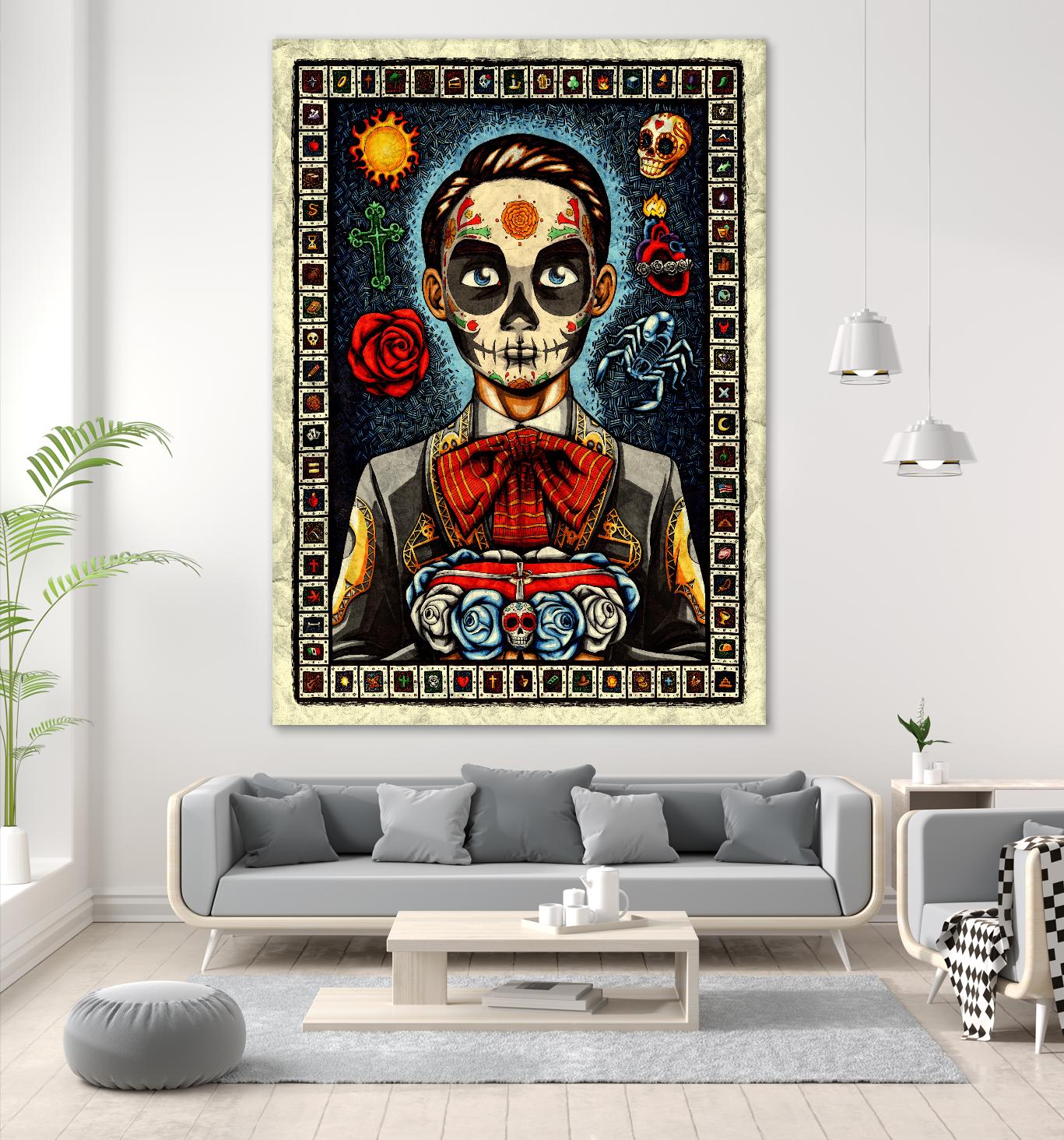 Muerto by Nicholas Ivins on GIANT ART - multicolor urban/pop surrealism; ethnic