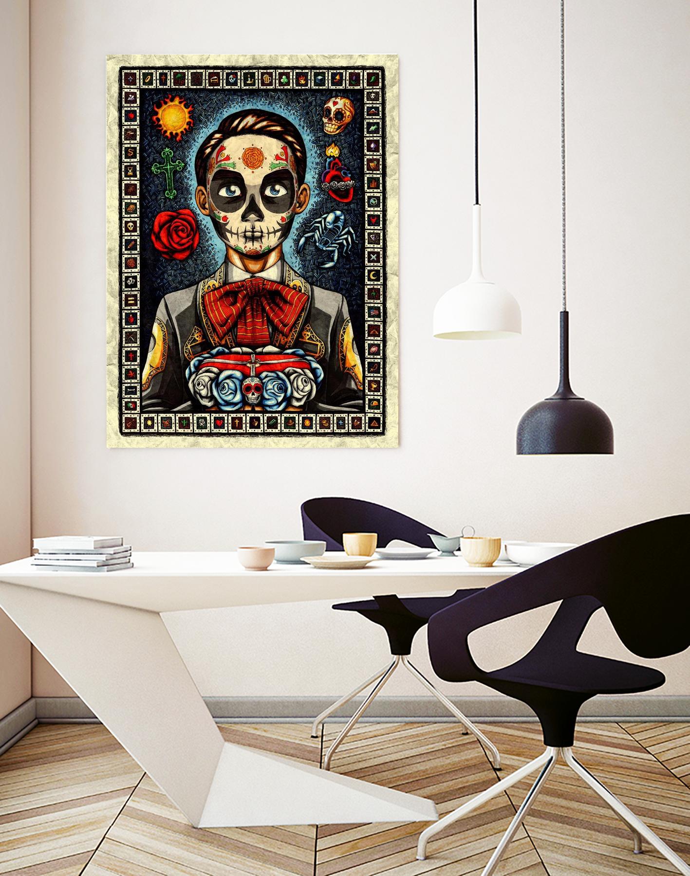 Muerto by Nicholas Ivins on GIANT ART - multicolor urban/pop surrealism; ethnic