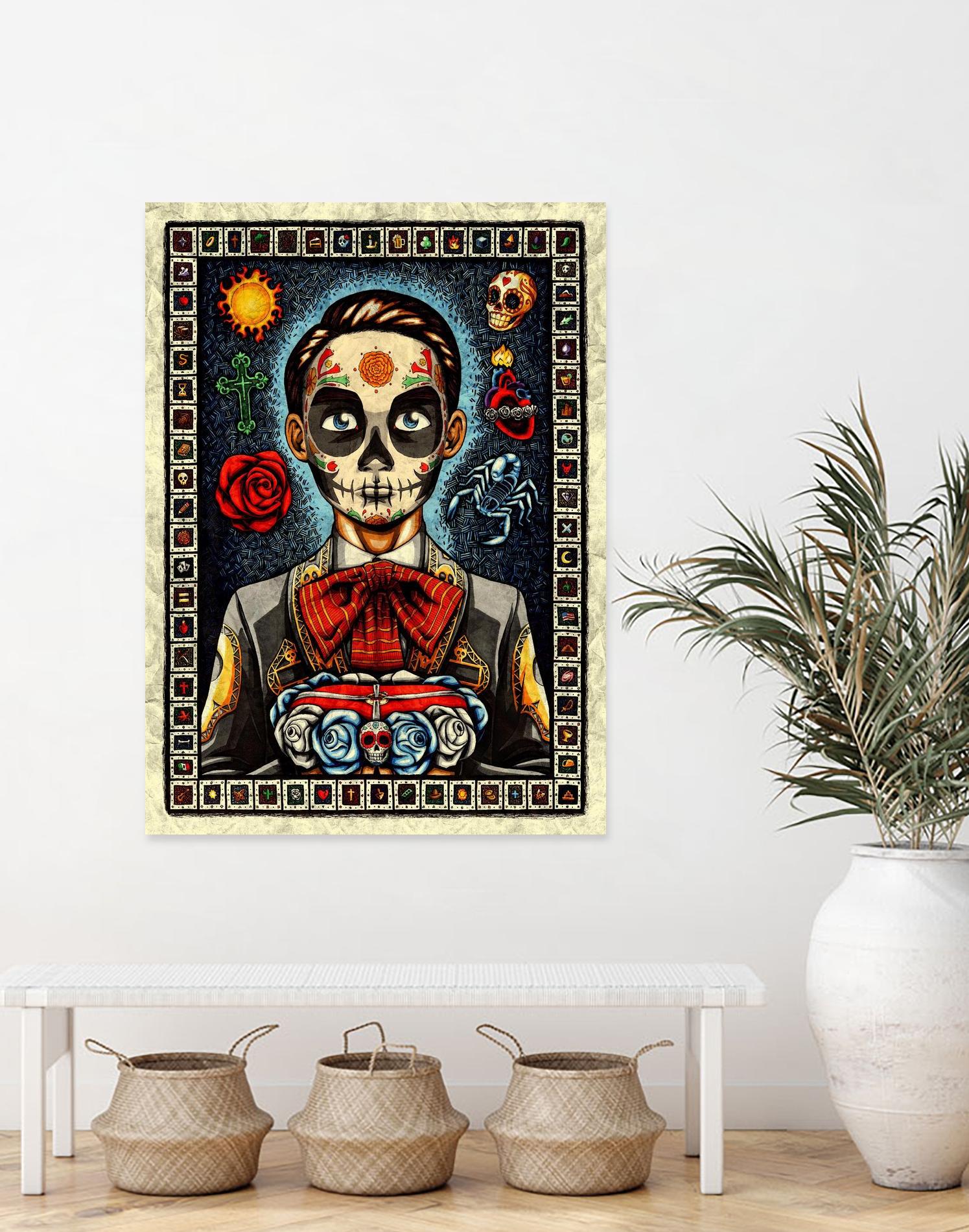 Muerto by Nicholas Ivins on GIANT ART - multicolor urban/pop surrealism; ethnic
