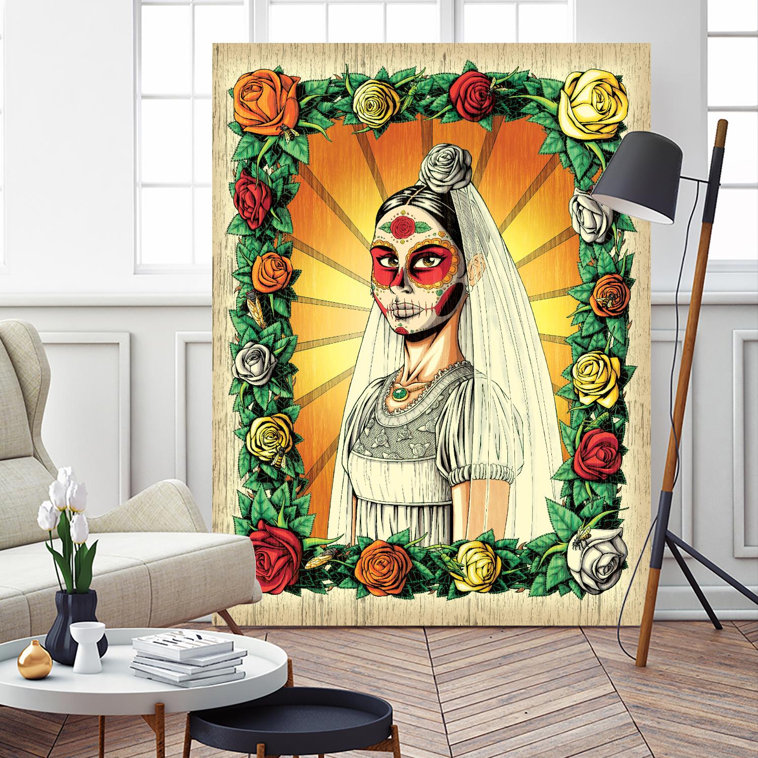 Muerta Bride by Nicholas Ivins on GIANT ART - multicolor urban/pop surrealism; ethnic