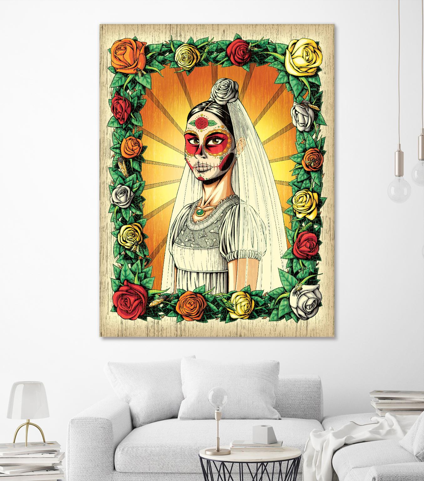 Muerta Bride by Nicholas Ivins on GIANT ART - multicolor urban/pop surrealism; ethnic
