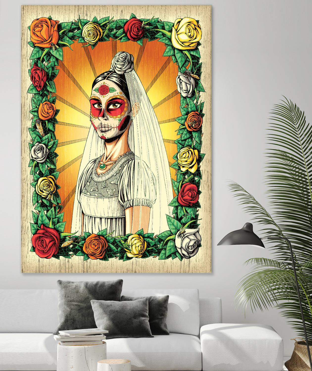 Muerta Bride by Nicholas Ivins on GIANT ART - multicolor urban/pop surrealism; ethnic
