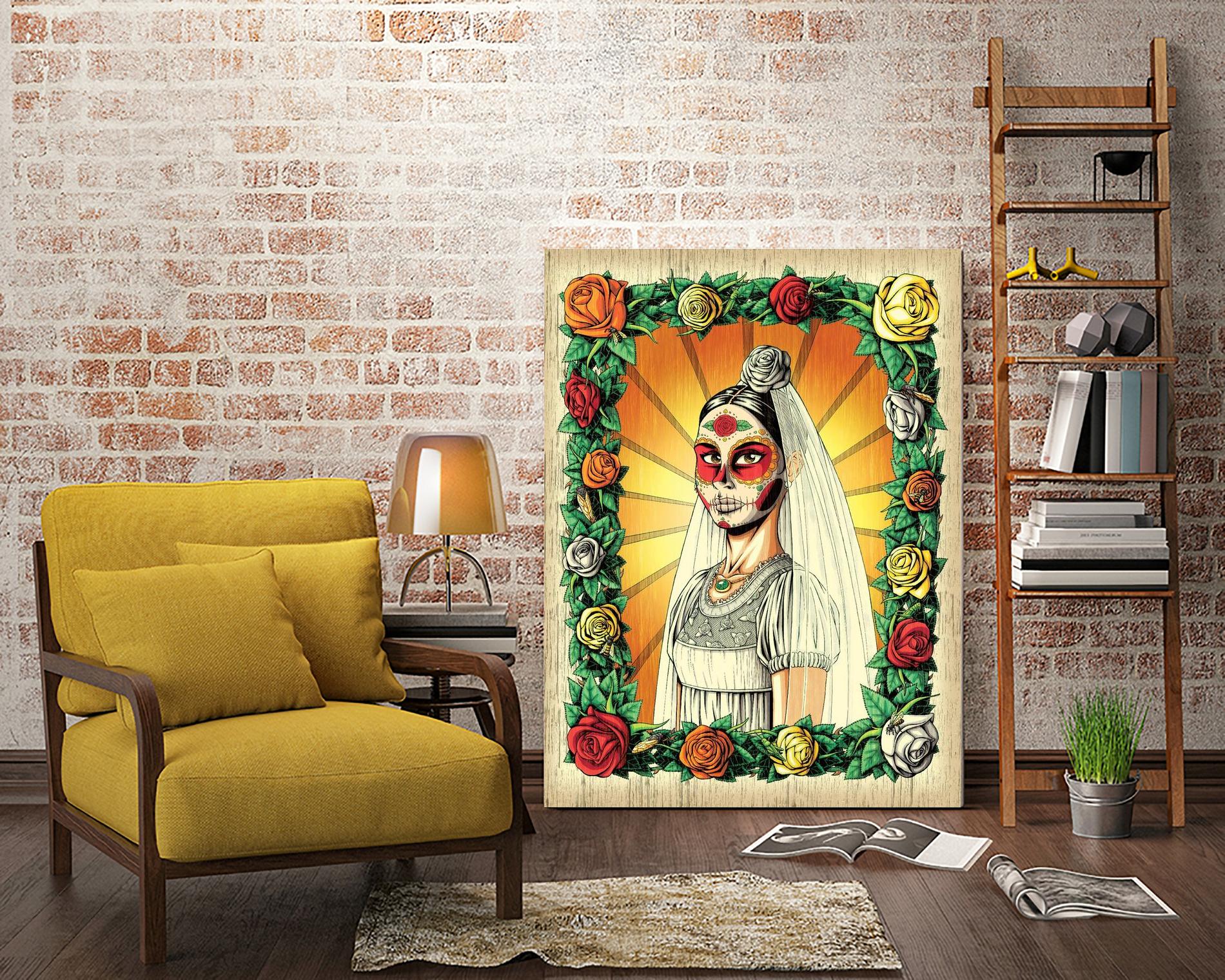 Muerta Bride by Nicholas Ivins on GIANT ART - multicolor urban/pop surrealism; ethnic