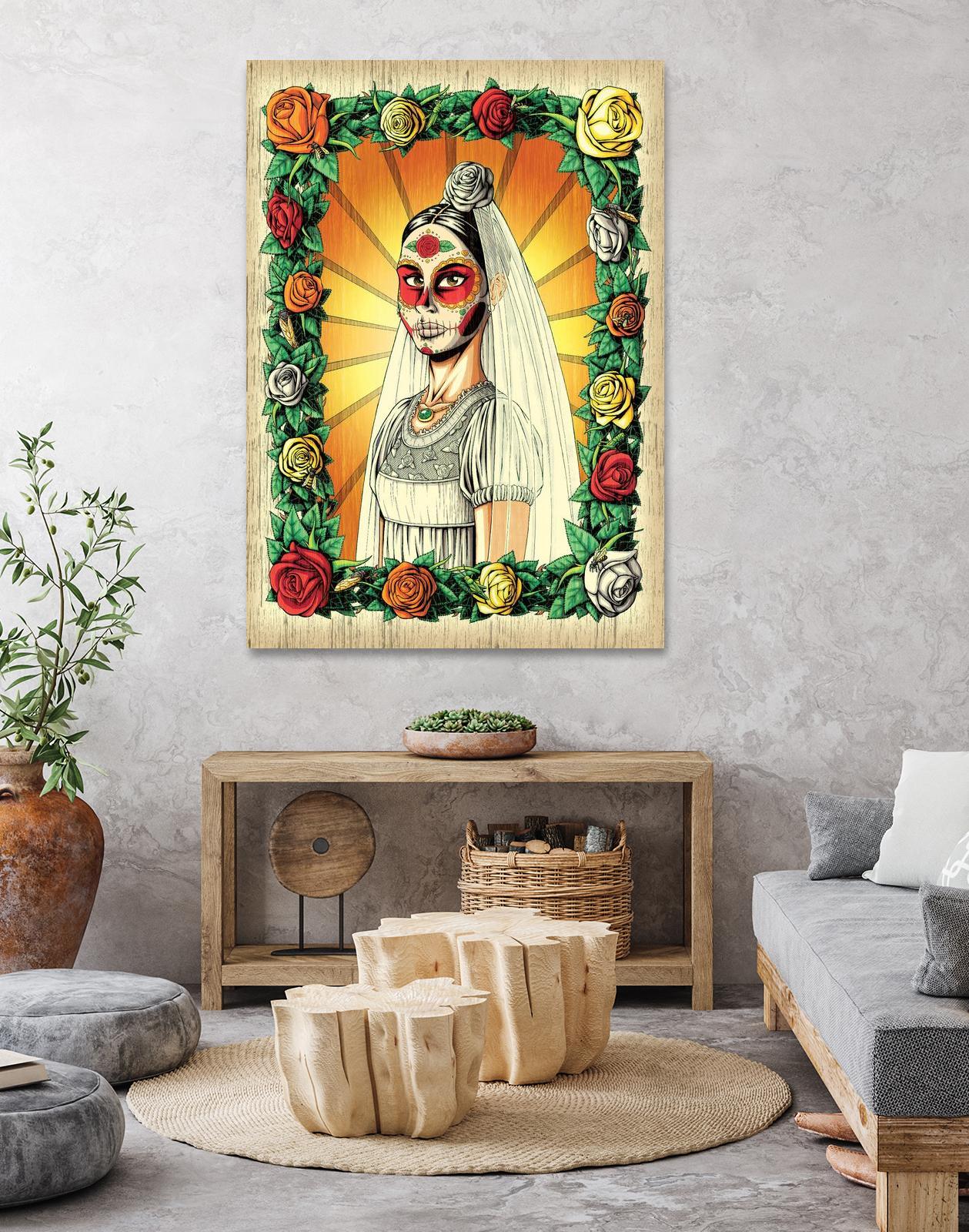 Muerta Bride by Nicholas Ivins on GIANT ART - multicolor urban/pop surrealism; ethnic