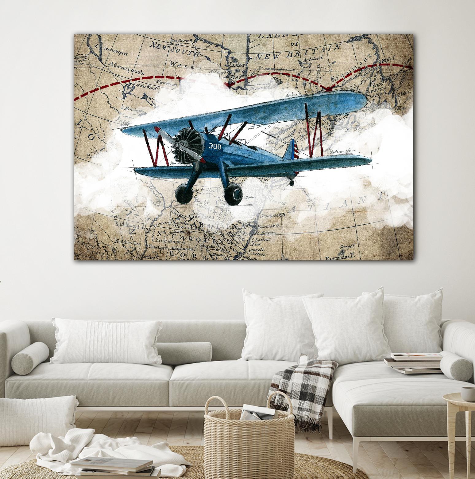 Biplane 1 by GraphINC Studio on GIANT ART - multicolor vintage