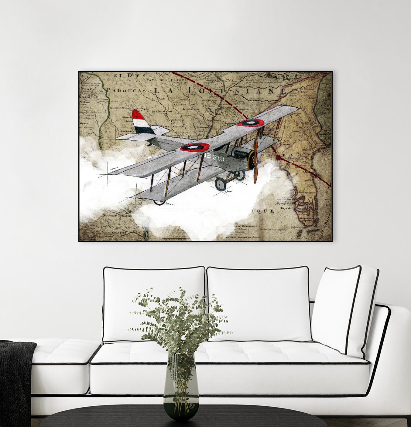 Biplane 4 by GraphINC Studio on GIANT ART - multicolor vintage