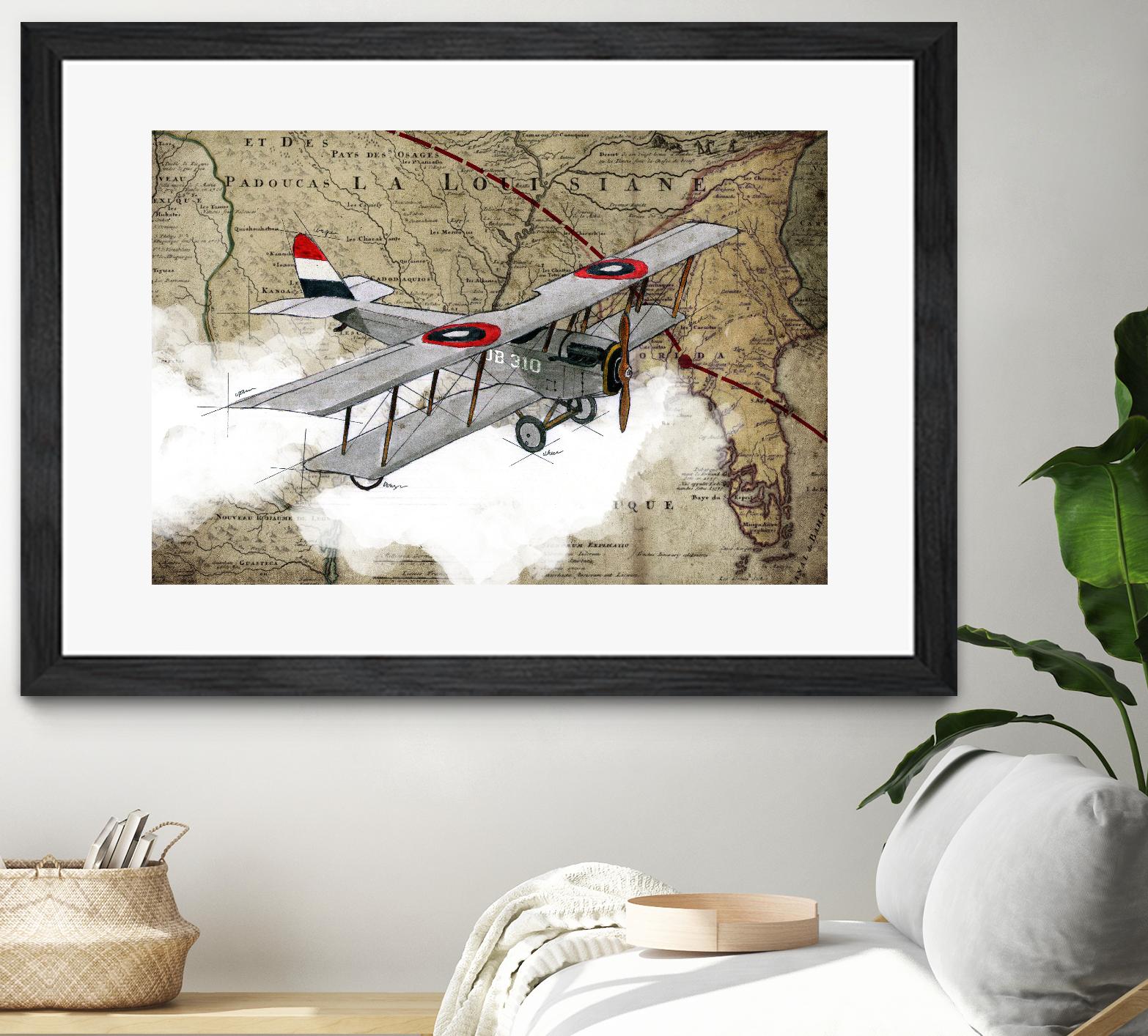 Biplane 4 by GraphINC Studio on GIANT ART - multicolor vintage