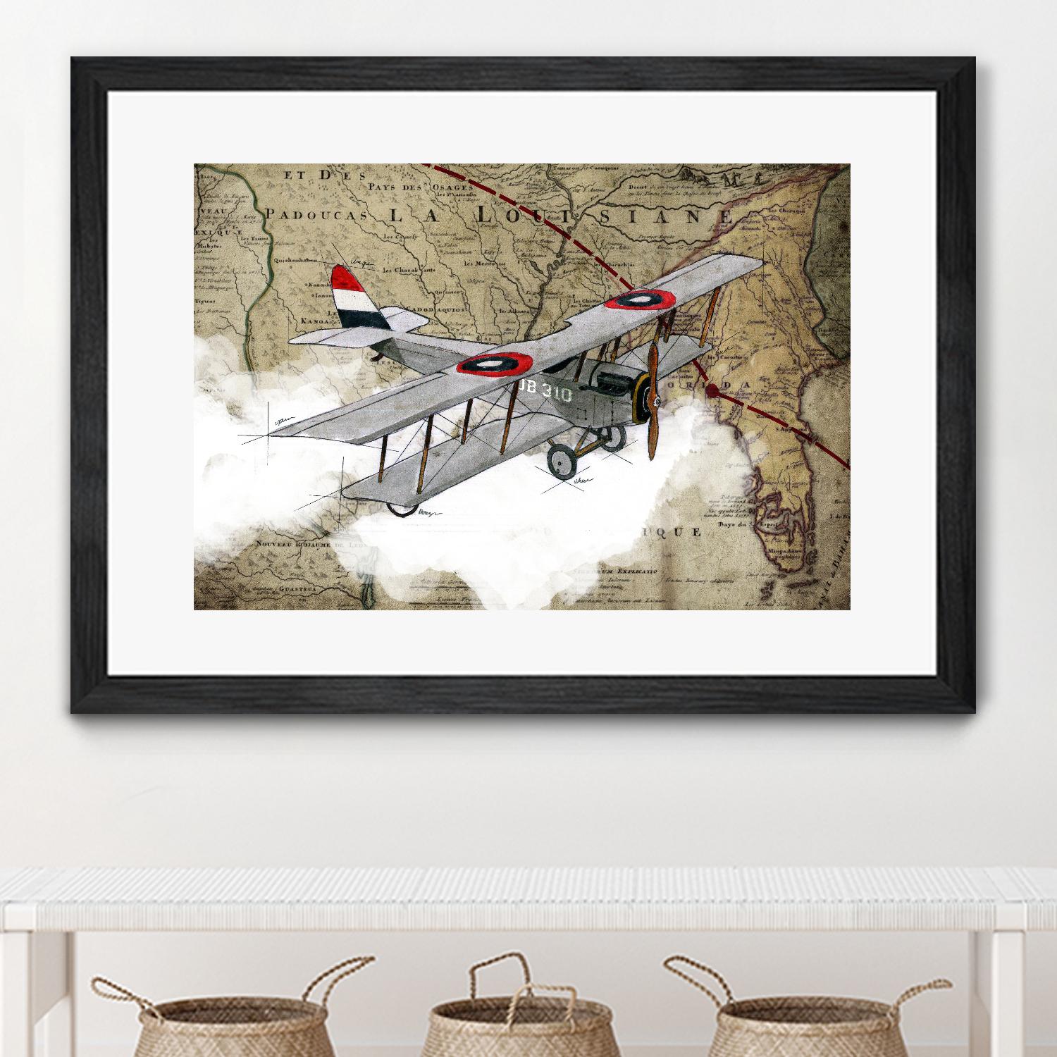Biplane 4 by GraphINC Studio on GIANT ART - multicolor vintage