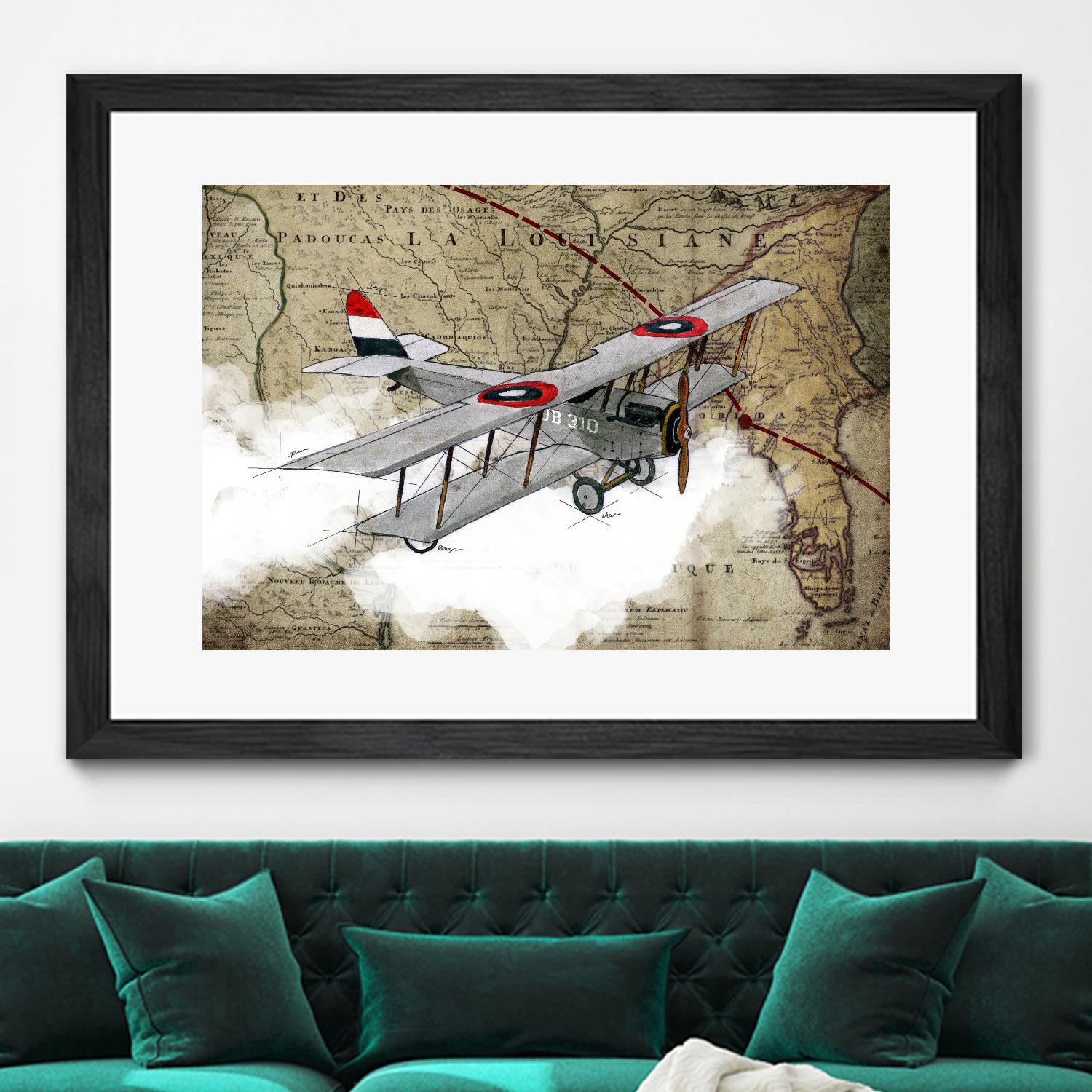Biplane 4 by GraphINC Studio on GIANT ART - multicolor vintage