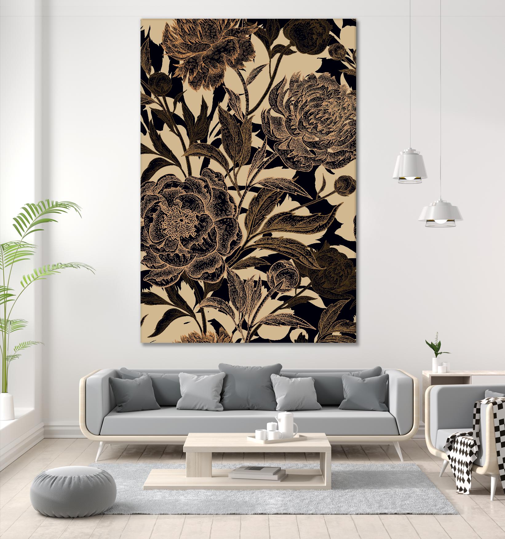 Golden Rose II by Incado on GIANT ART - multicolor floral/still life; design/type