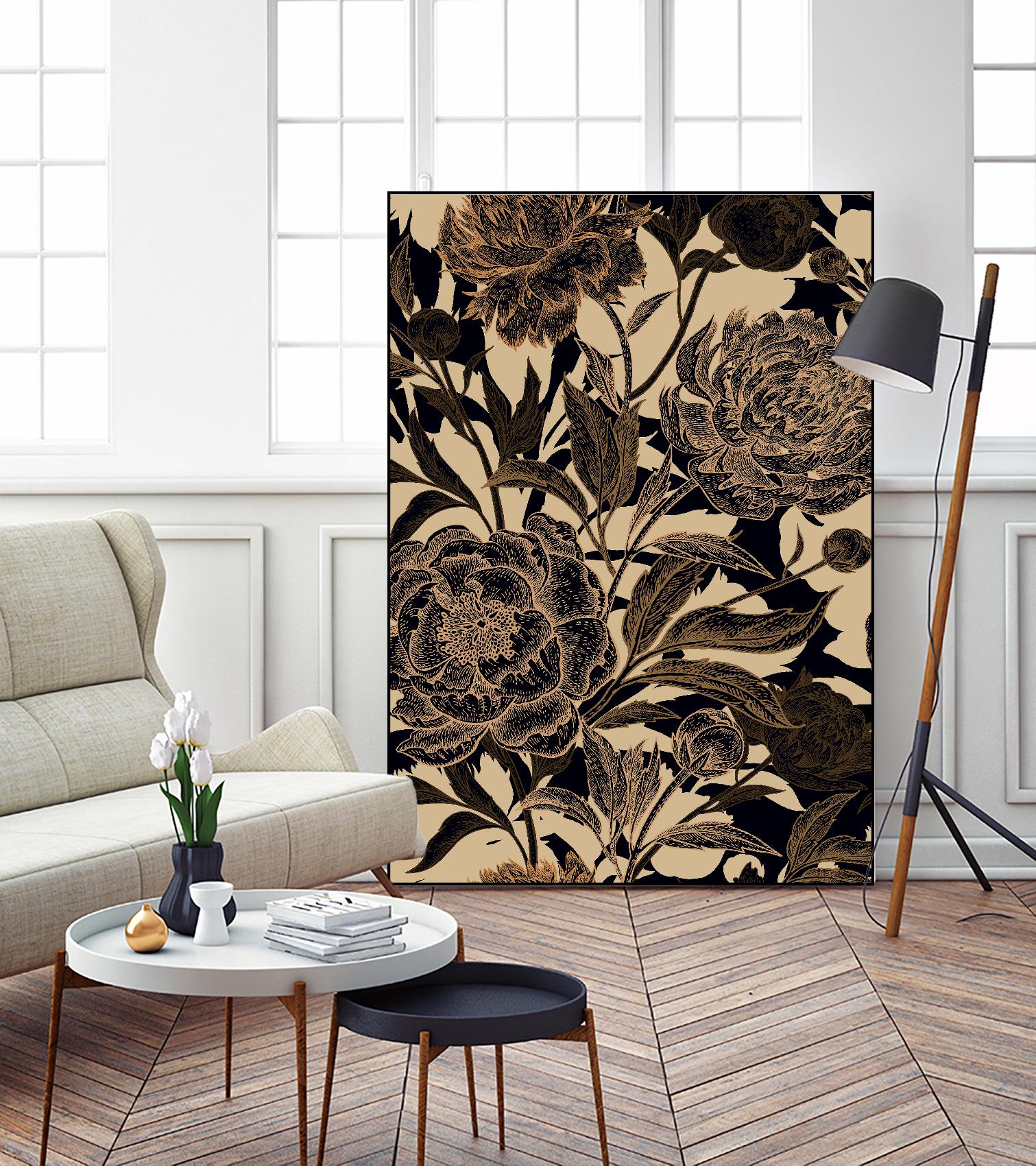 Golden Rose II by Incado on GIANT ART - multicolor floral/still life; design/type