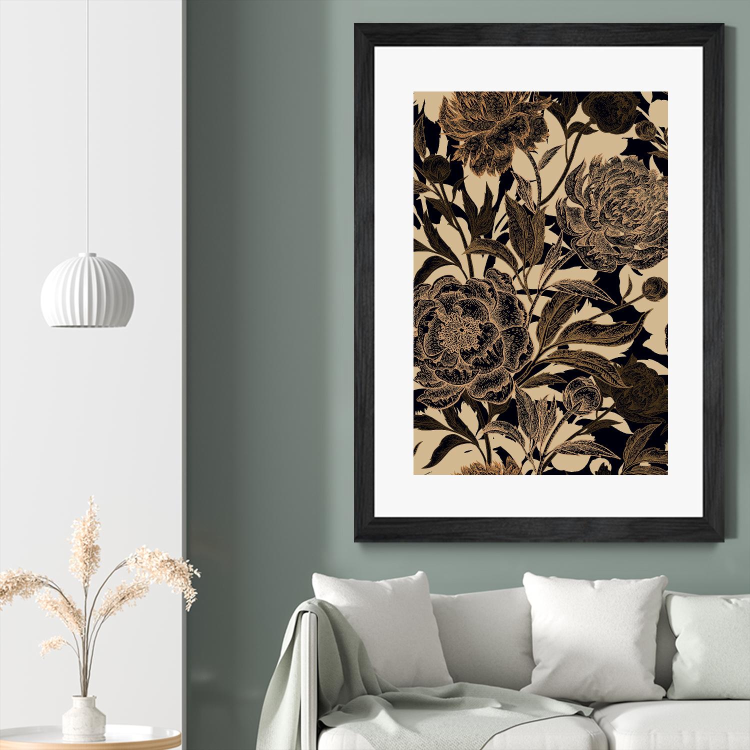 Golden Rose II by Incado on GIANT ART - multicolor floral/still life; design/type