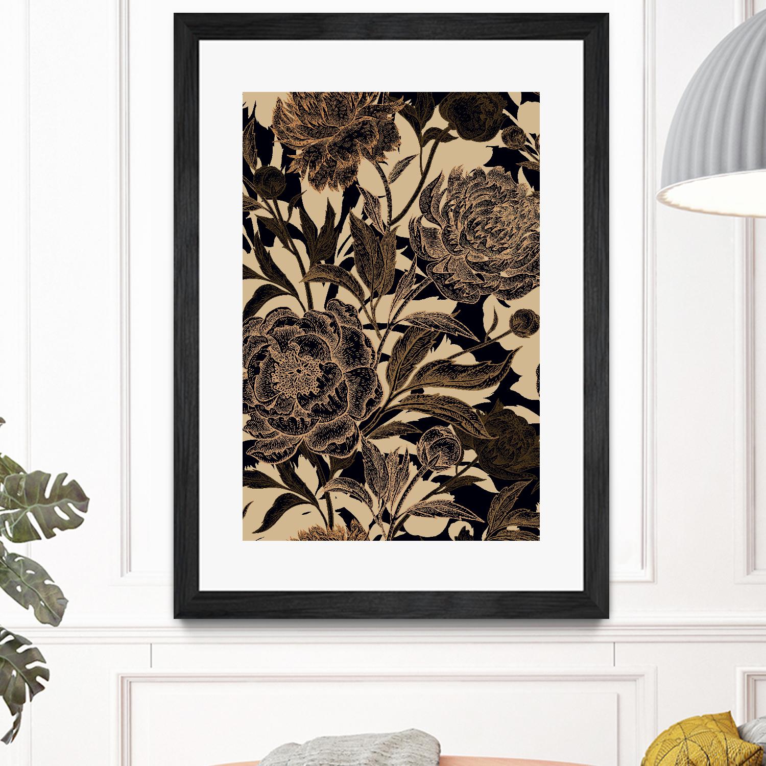 Golden Rose II by Incado on GIANT ART - multicolor floral/still life; design/type