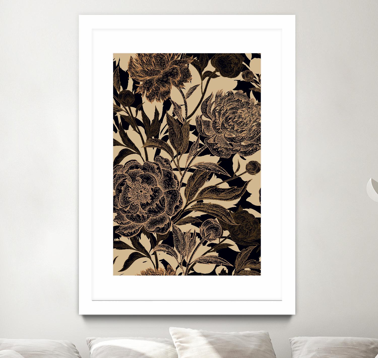 Golden Rose II by Incado on GIANT ART - multicolor floral/still life; design/type