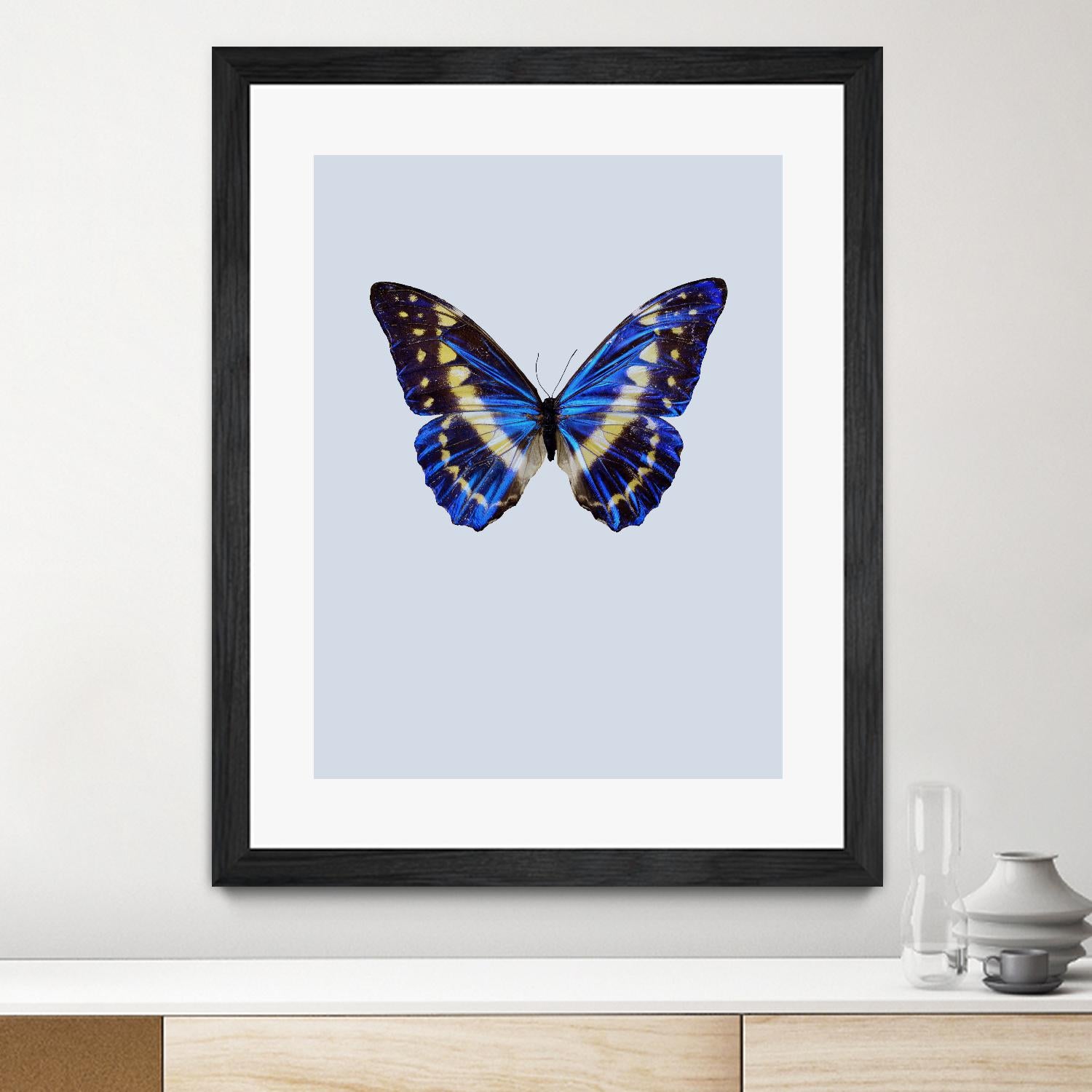 Blue Butterfly by Incado on GIANT ART - multicolor animals; floral/still life