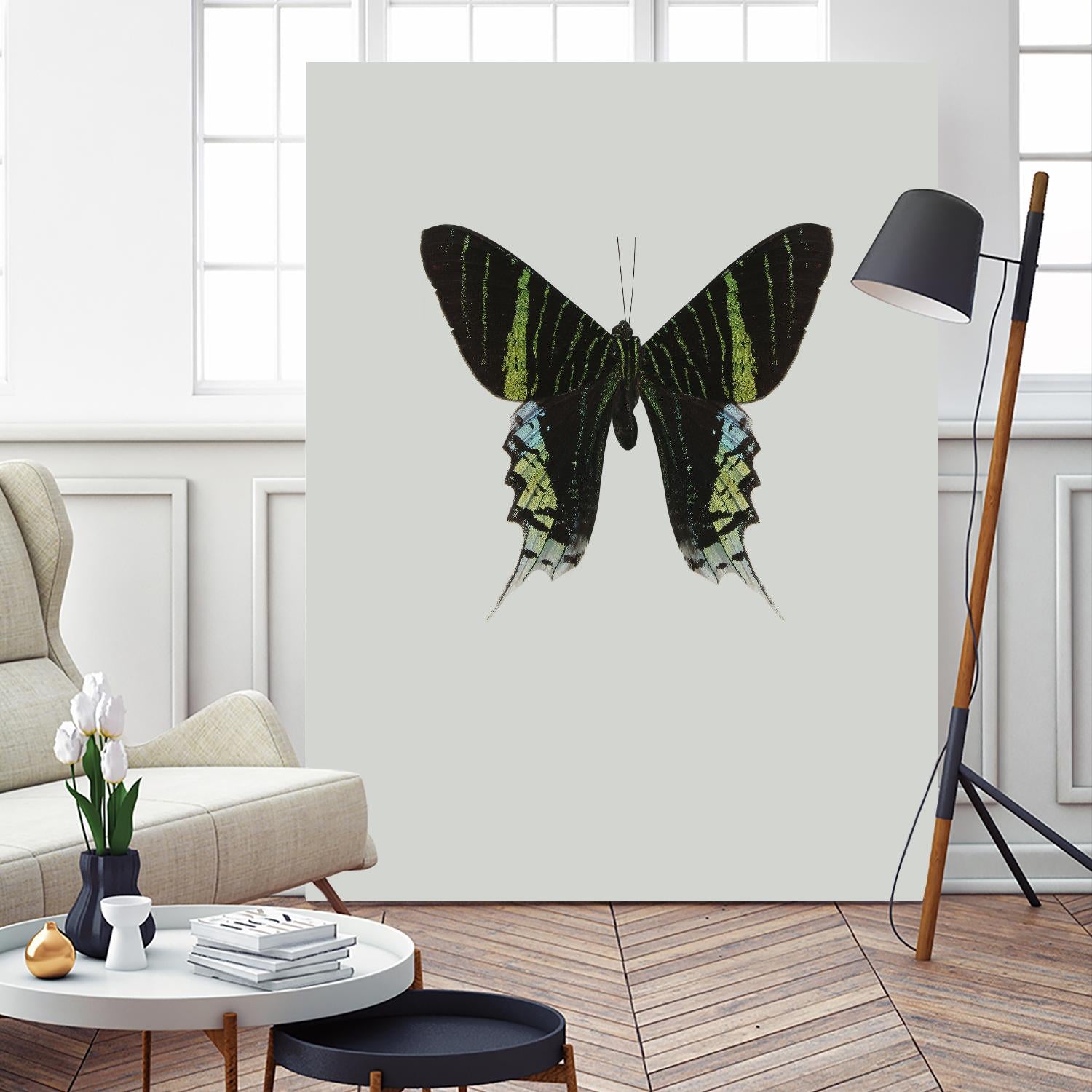 Green butterfly by Incado on GIANT ART - multicolor animals; floral/still life