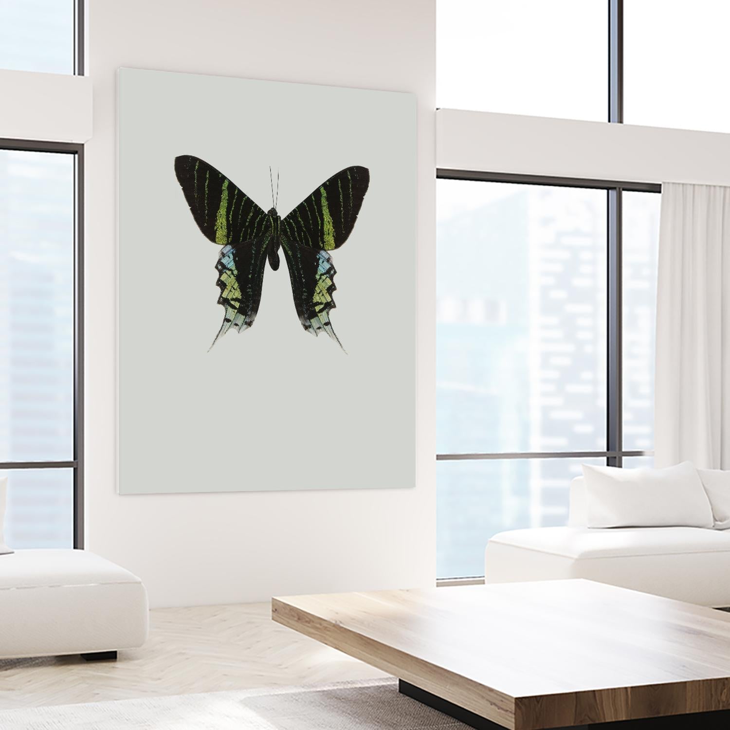 Green butterfly by Incado on GIANT ART - multicolor animals; floral/still life