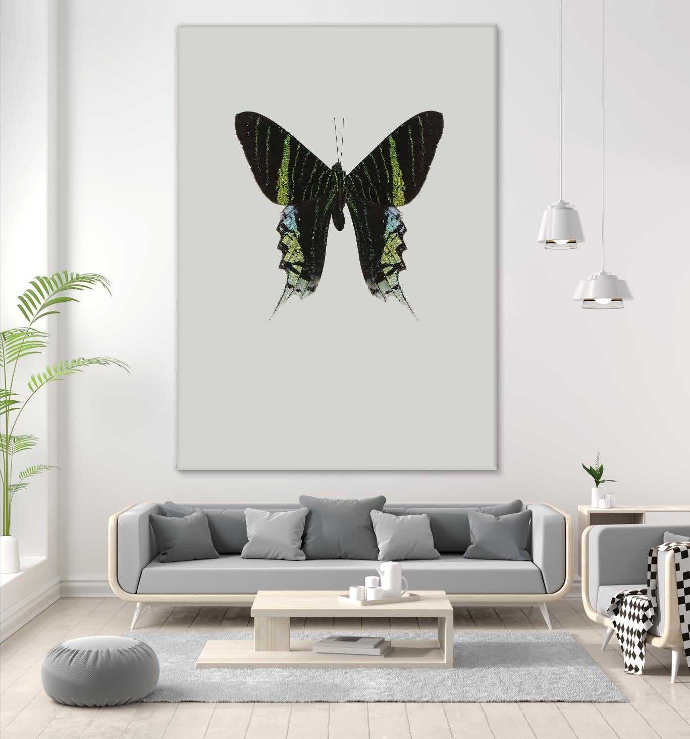 Green butterfly by Incado on GIANT ART - multicolor animals; floral/still life