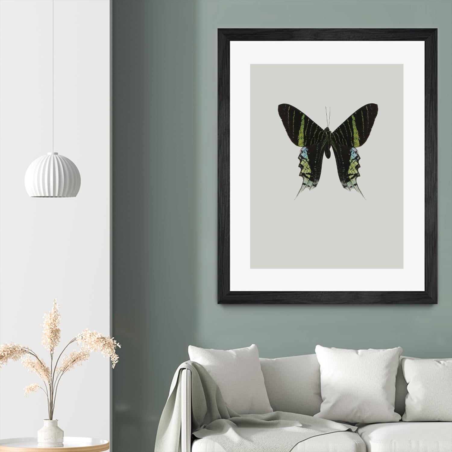 Green butterfly by Incado on GIANT ART - multicolor animals; floral/still life