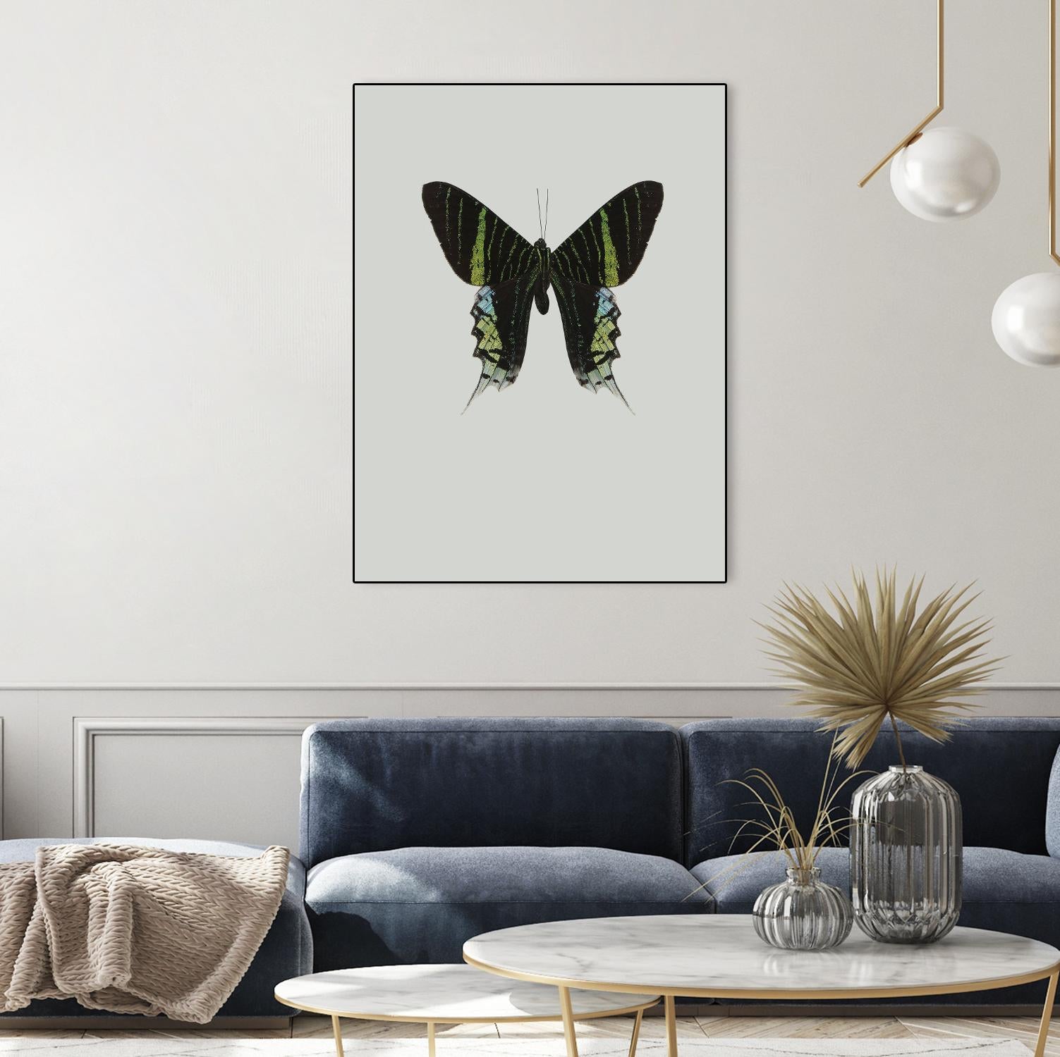 Green butterfly by Incado on GIANT ART - multicolor animals; floral/still life