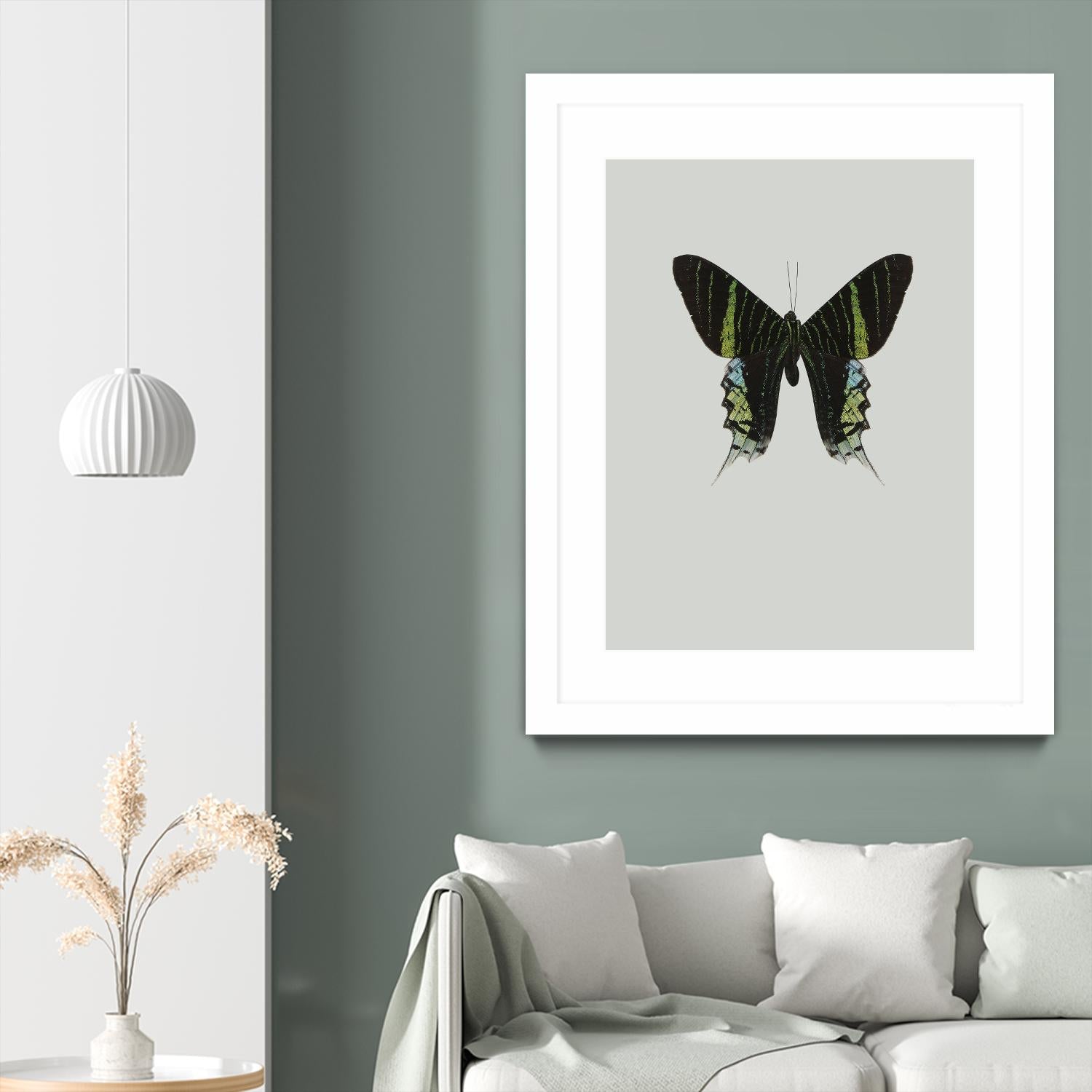 Green butterfly by Incado on GIANT ART - multicolor animals; floral/still life