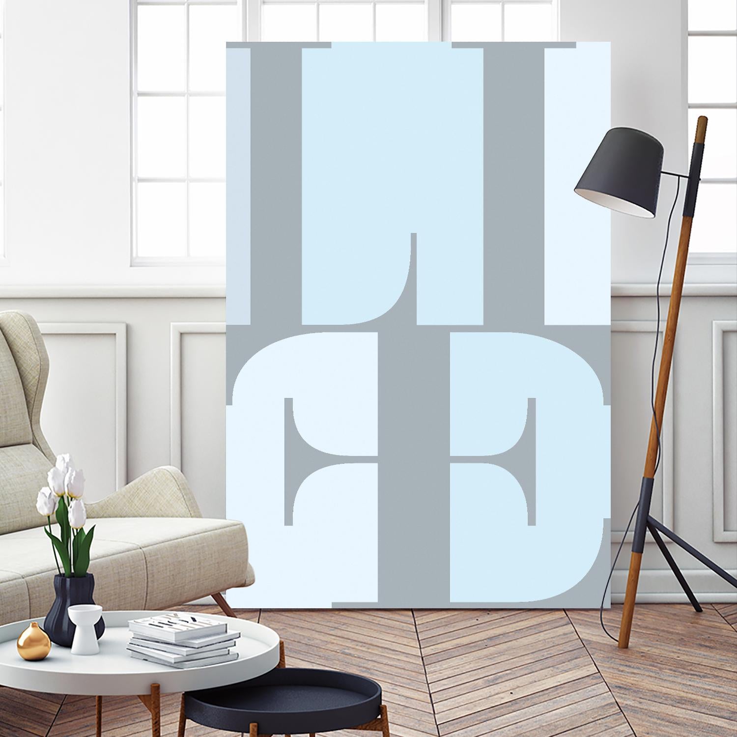 Life by TypeLike on GIANT ART - multicolor design/type; contemporary