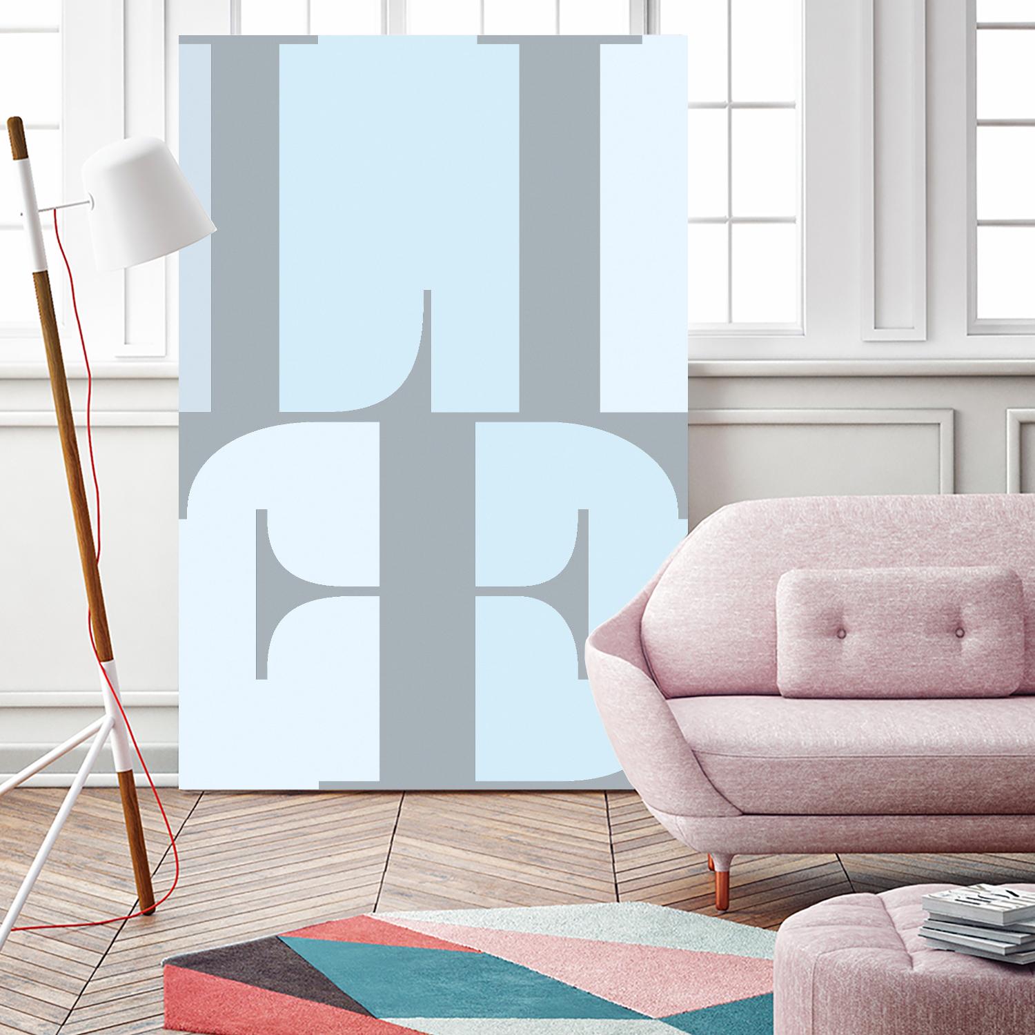 Life by TypeLike on GIANT ART - multicolor design/type; contemporary