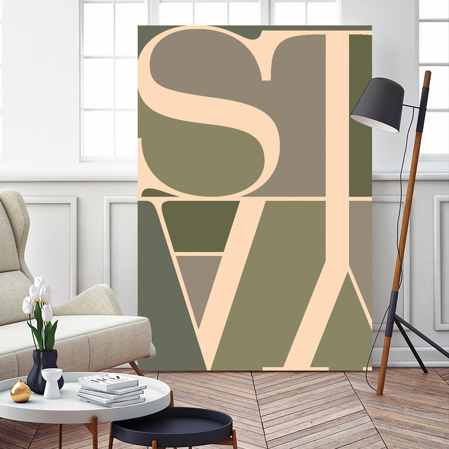 Stay by TypeLike on GIANT ART - multicolor design/type; contemporary