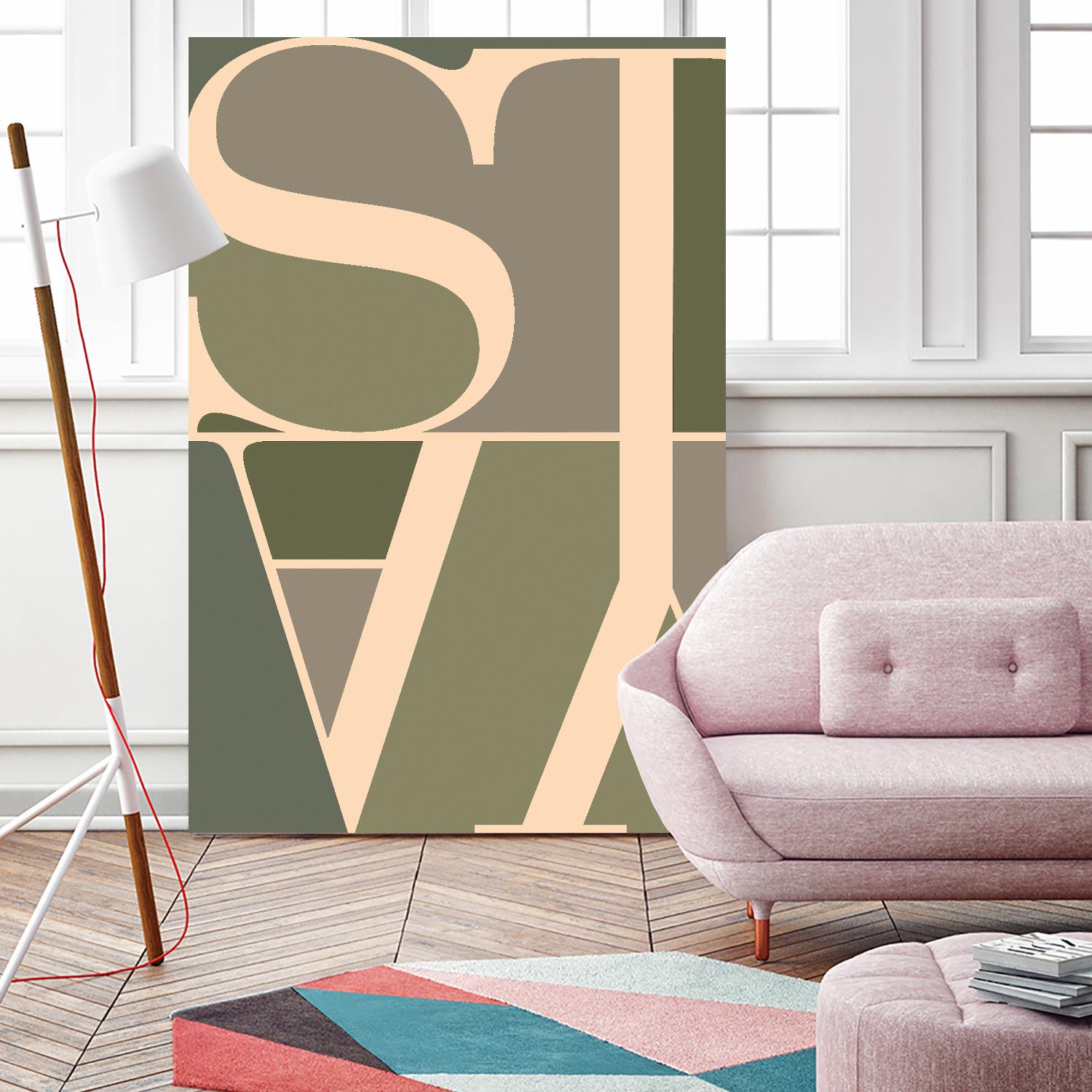 Stay by TypeLike on GIANT ART - multicolor design/type; contemporary