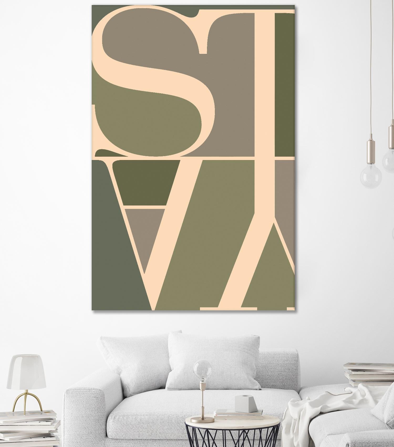 Stay by TypeLike on GIANT ART - multicolor design/type; contemporary