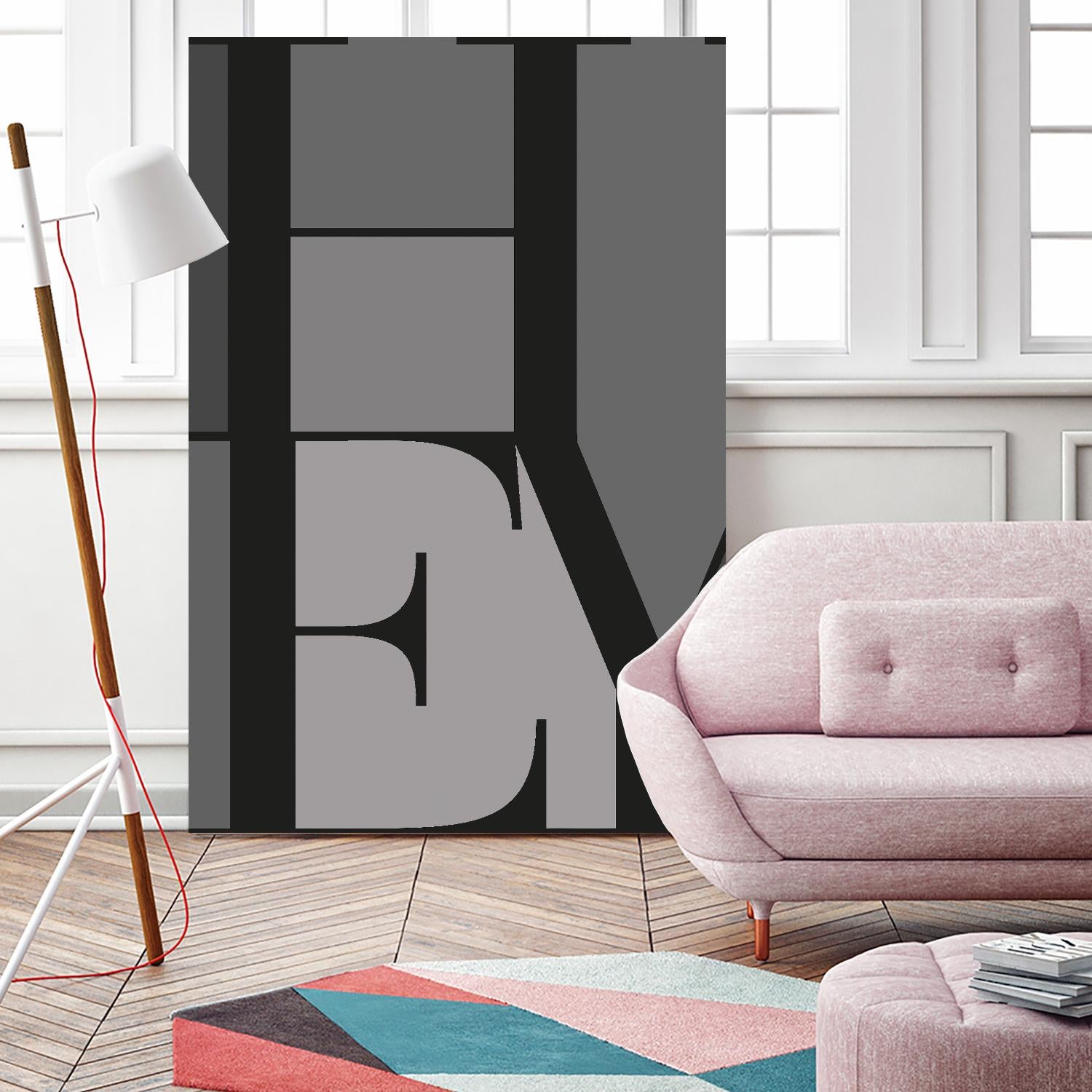 Hey by TypeLike on GIANT ART - multicolor design/type