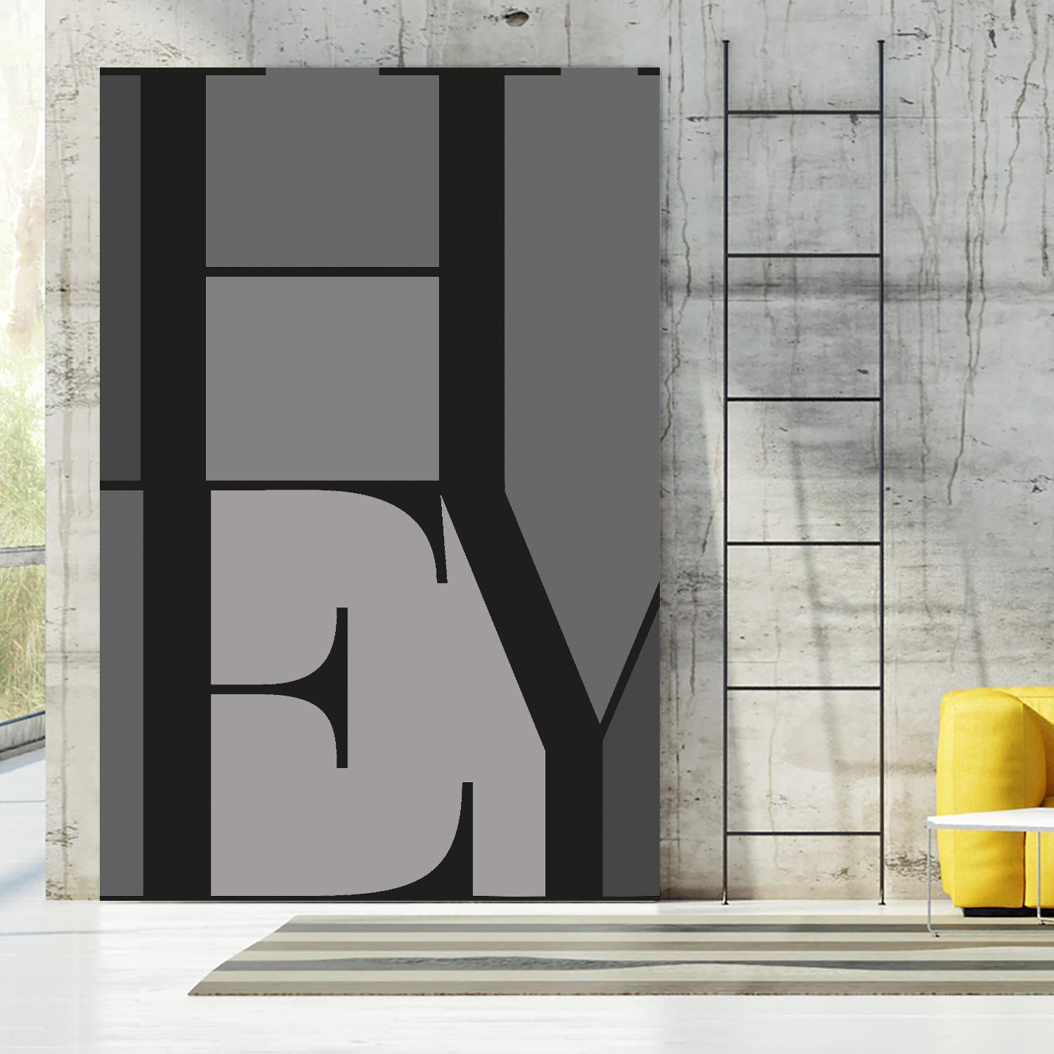 Hey by TypeLike on GIANT ART - multicolor design/type