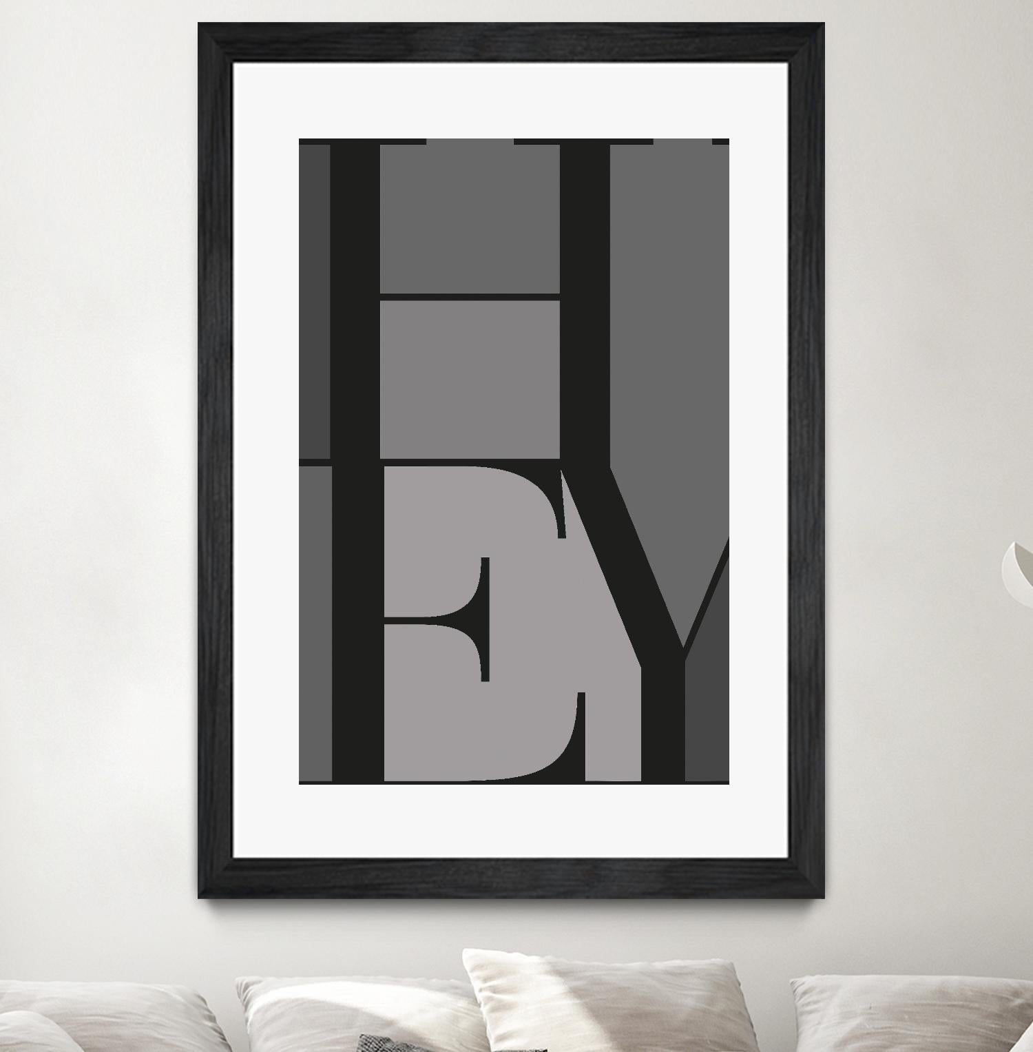 Hey by TypeLike on GIANT ART - multicolor design/type