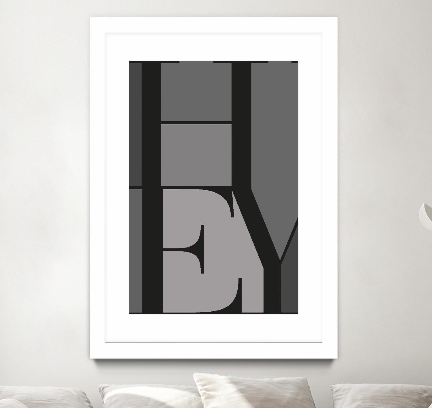 Hey by TypeLike on GIANT ART - multicolor design/type