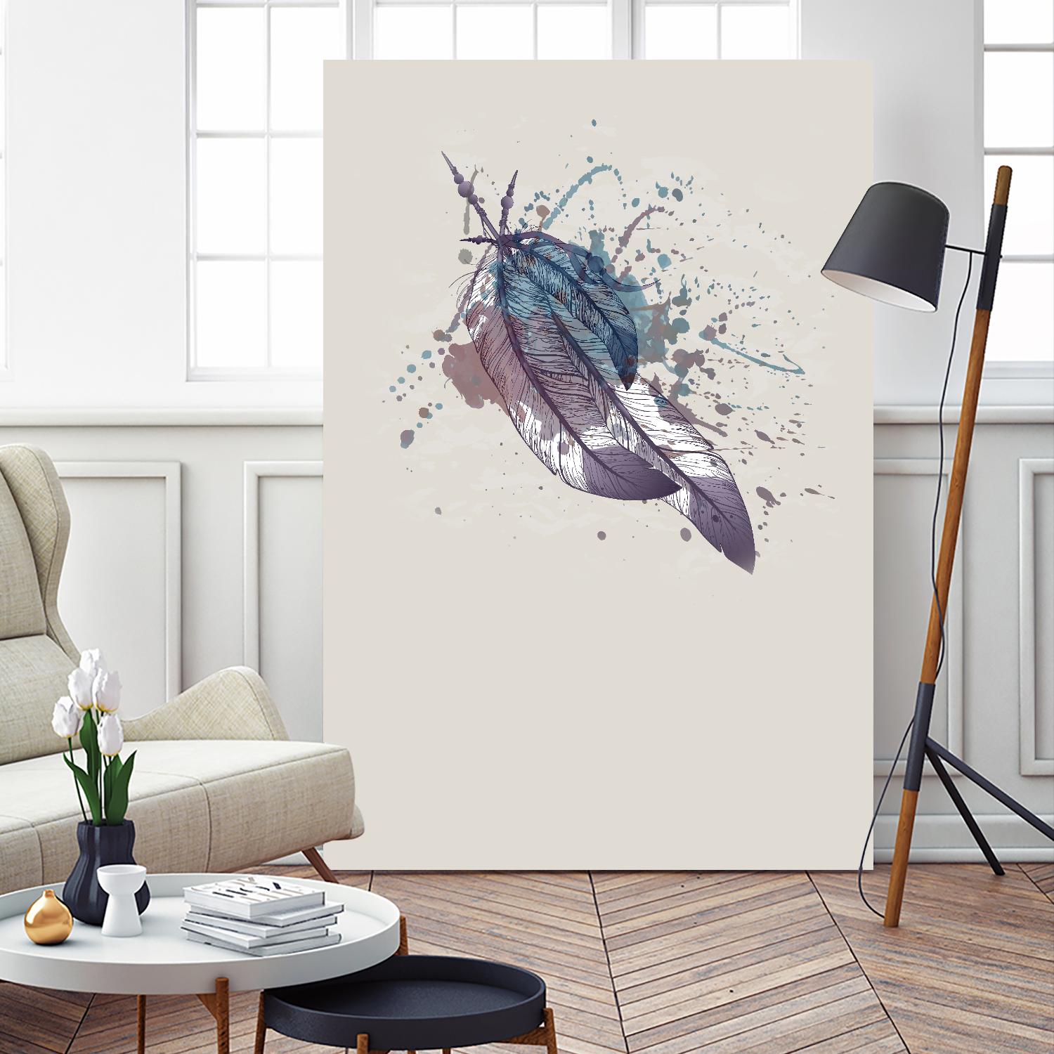 Eagle feather II by Incado on GIANT ART - multicolor floral/still life; contemporary