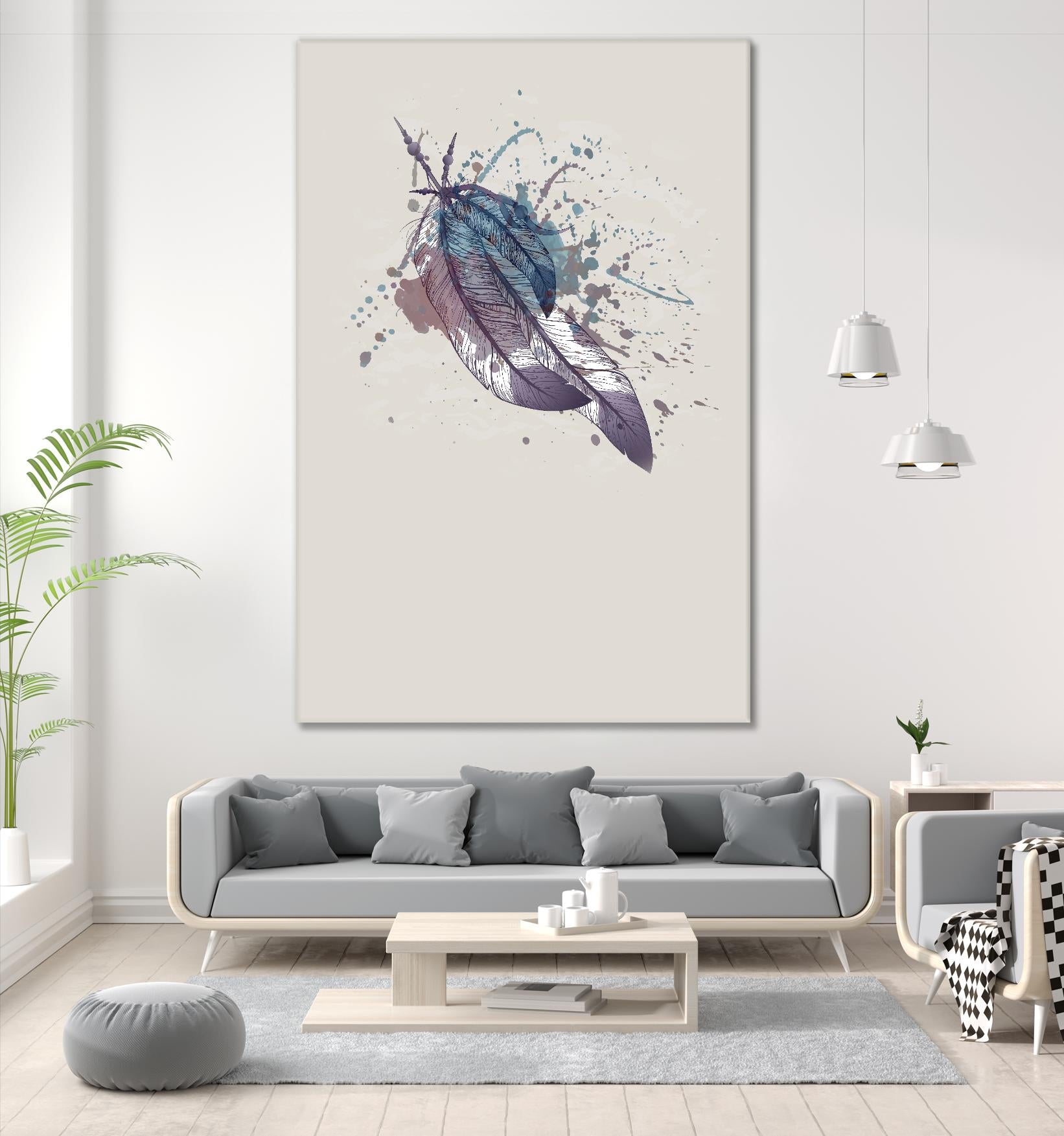 Eagle feather II by Incado on GIANT ART - multicolor floral/still life; contemporary