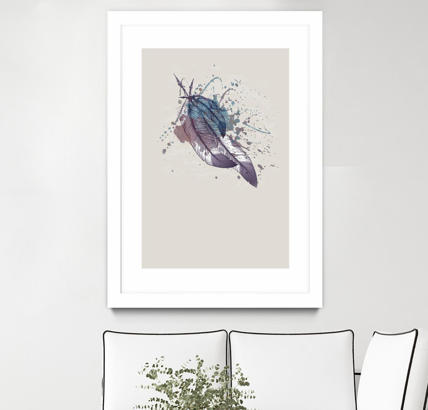 Eagle feather II by Incado on GIANT ART - multicolor floral/still life; contemporary