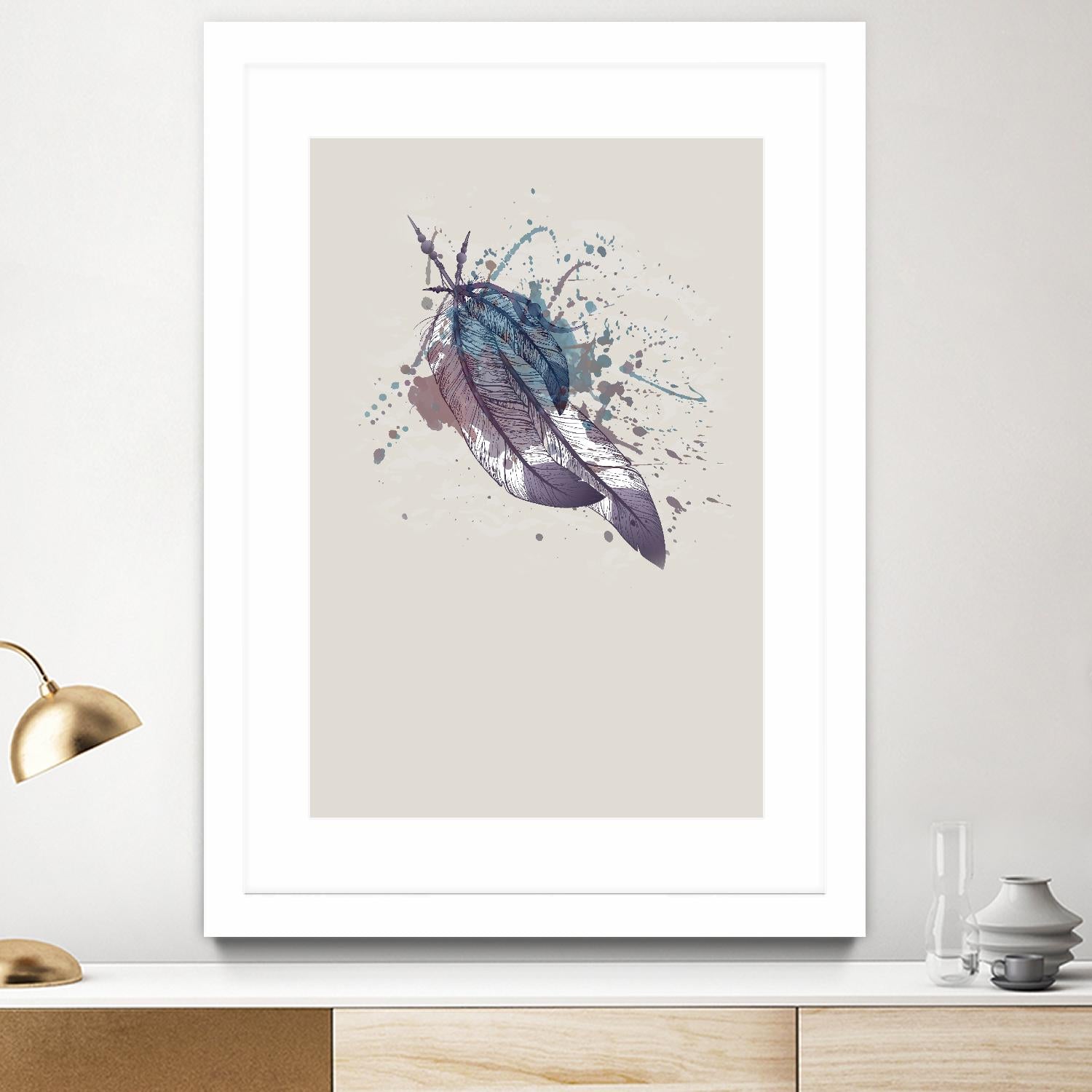 Eagle feather II by Incado on GIANT ART - multicolor floral/still life; contemporary