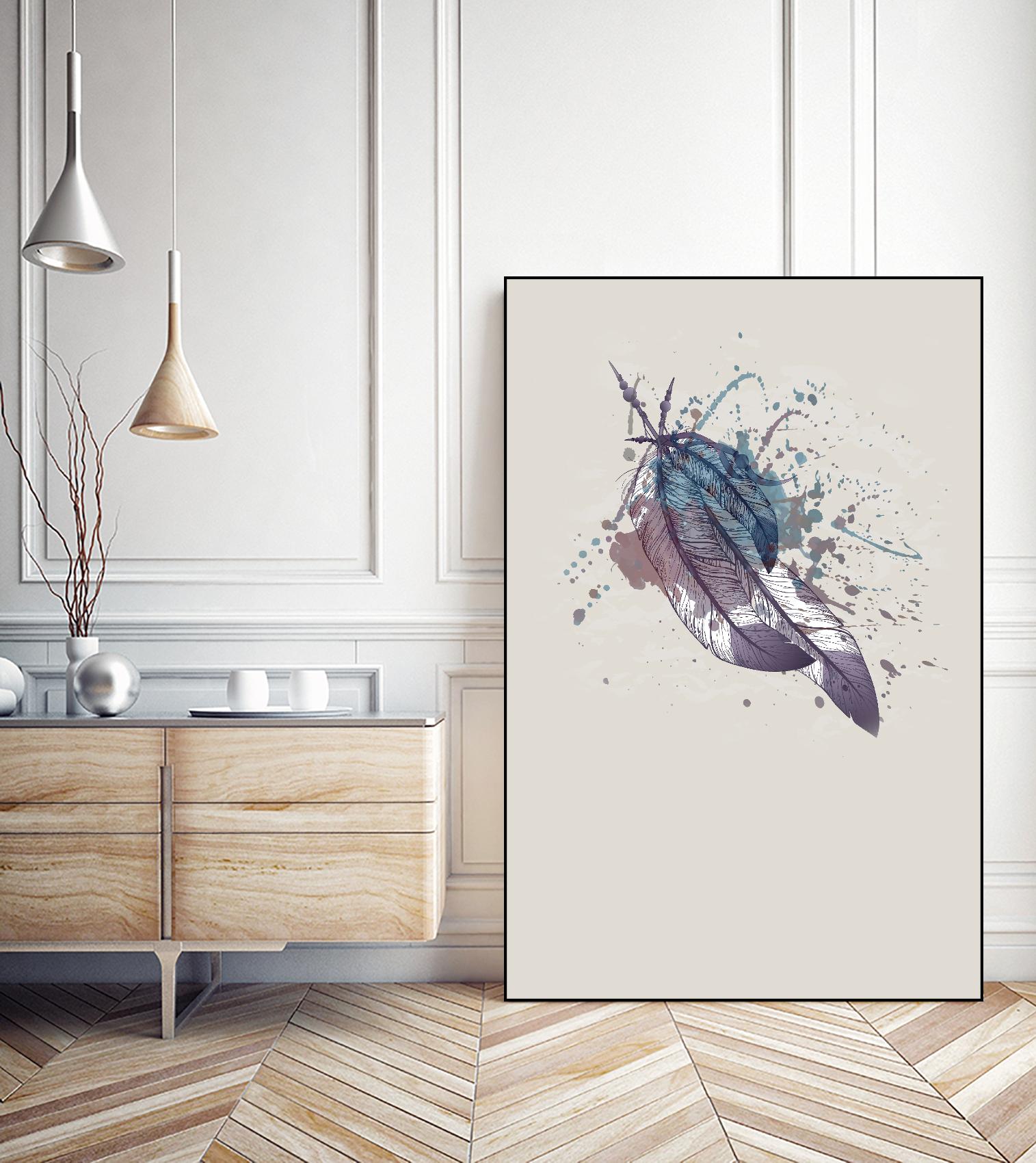 Eagle feather II by Incado on GIANT ART - multicolor floral/still life; contemporary