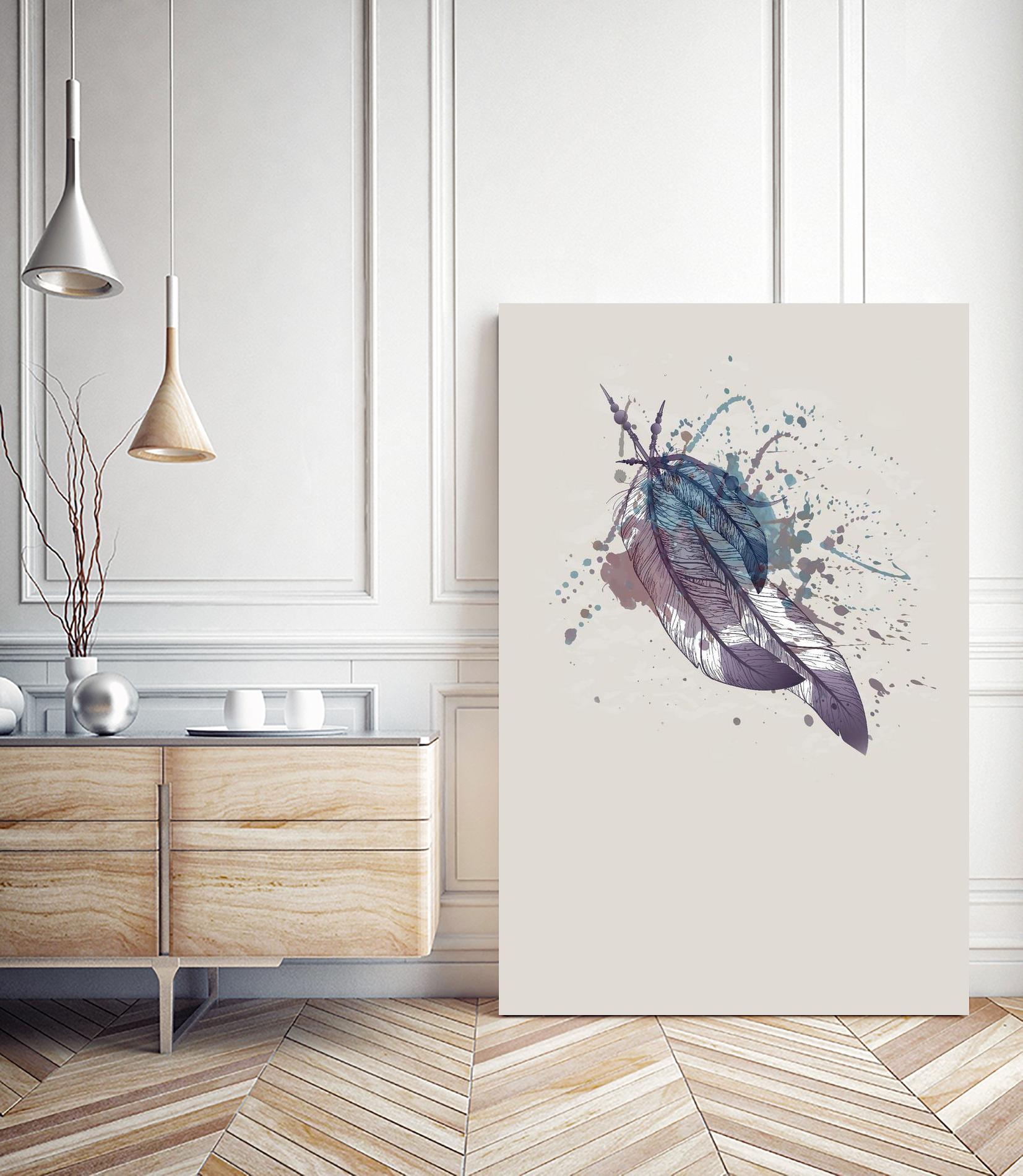 Eagle feather II by Incado on GIANT ART - multicolor floral/still life; contemporary