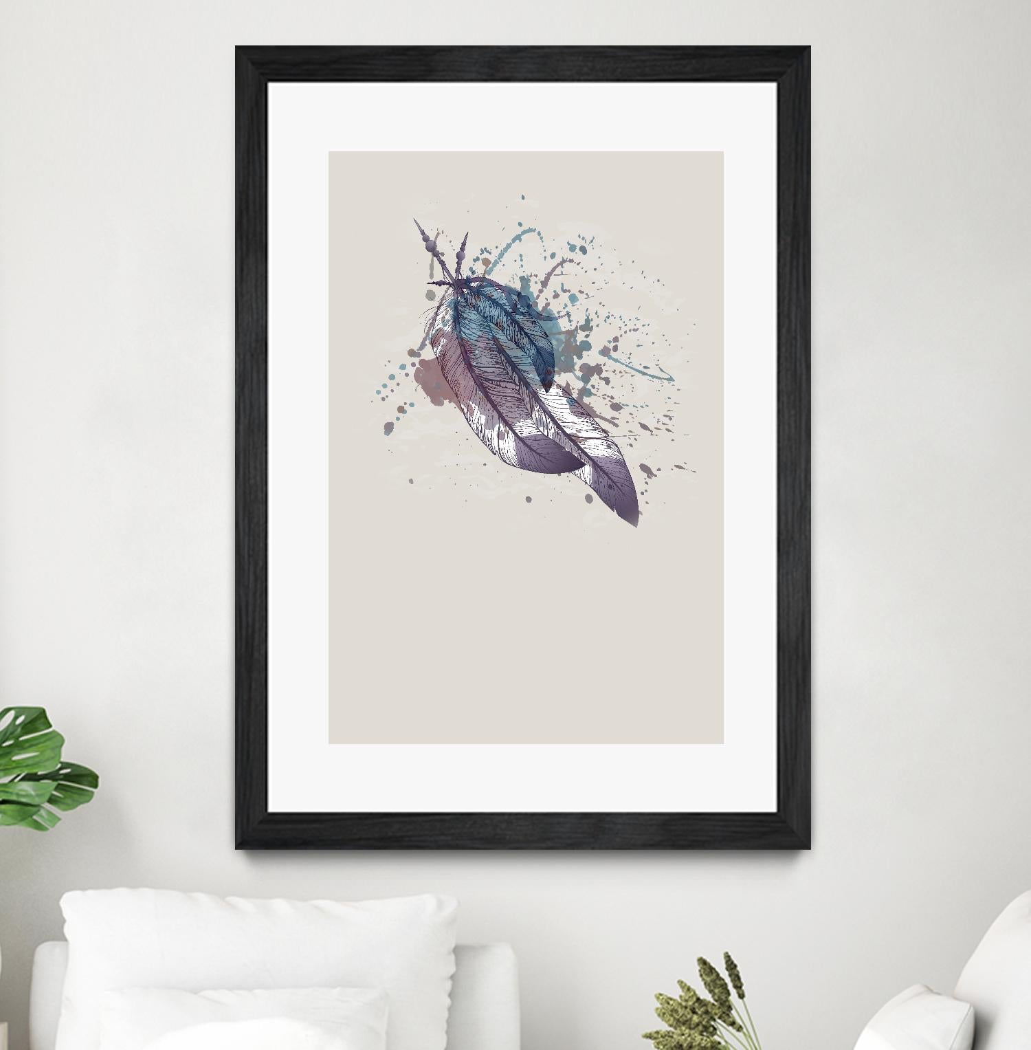 Eagle feather II by Incado on GIANT ART - multicolor floral/still life; contemporary