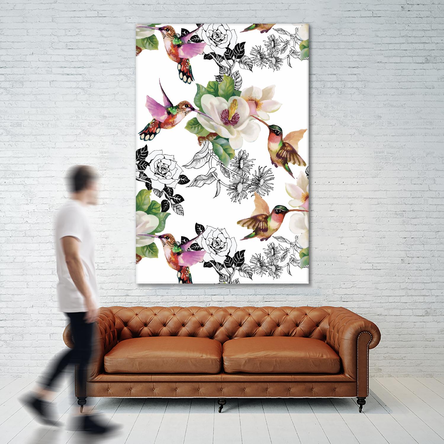 Colibris by Incado on GIANT ART - multicolor animals; floral/still life