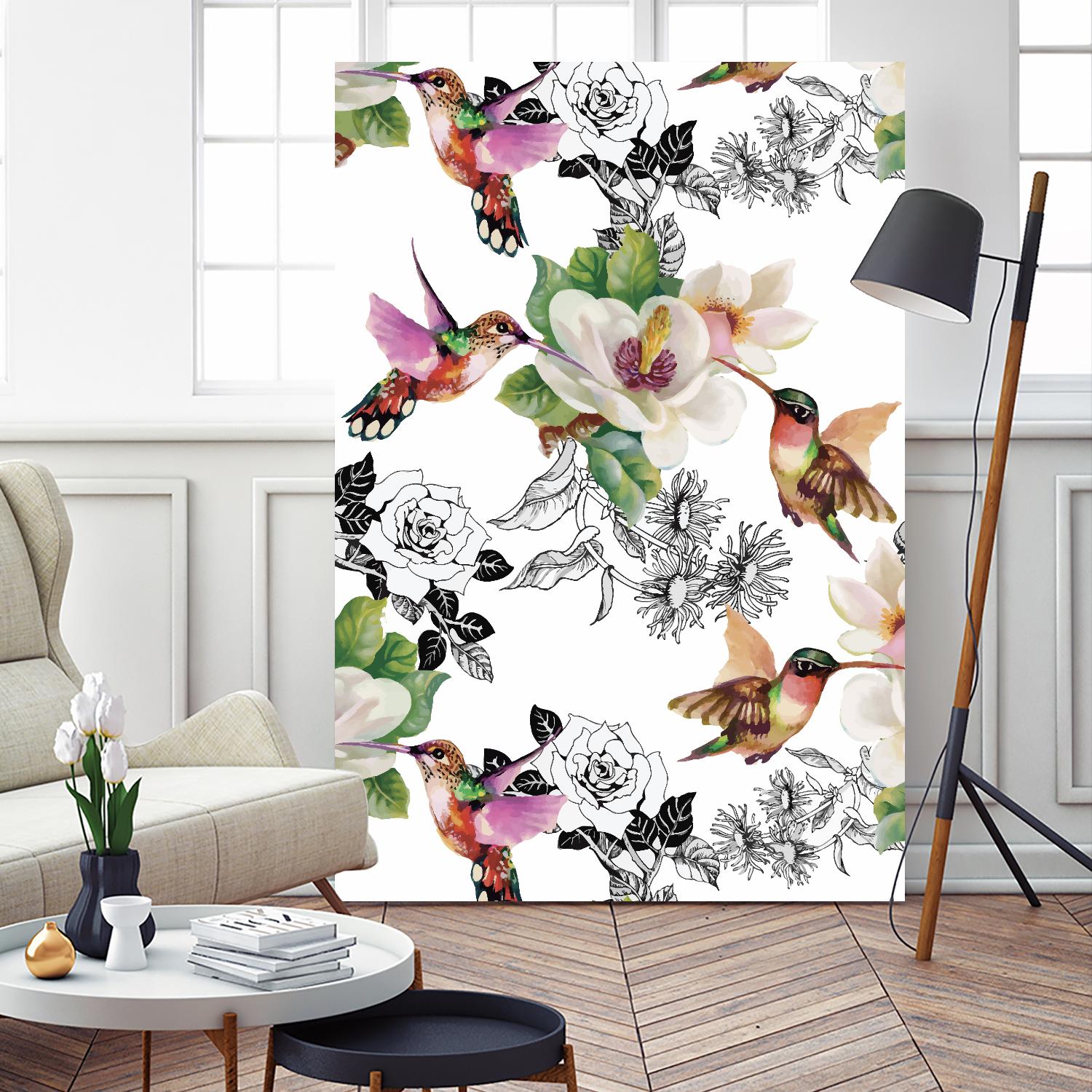 Colibris by Incado on GIANT ART - multicolor animals; floral/still life