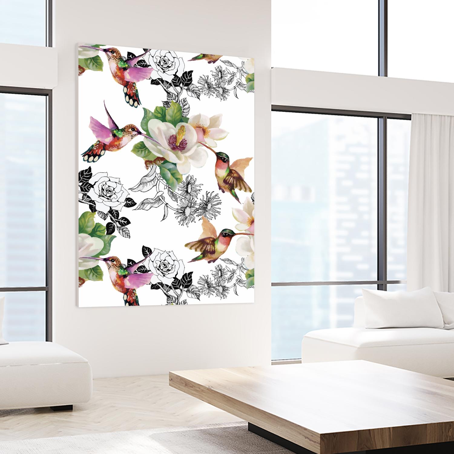 Colibris by Incado on GIANT ART - multicolor animals; floral/still life