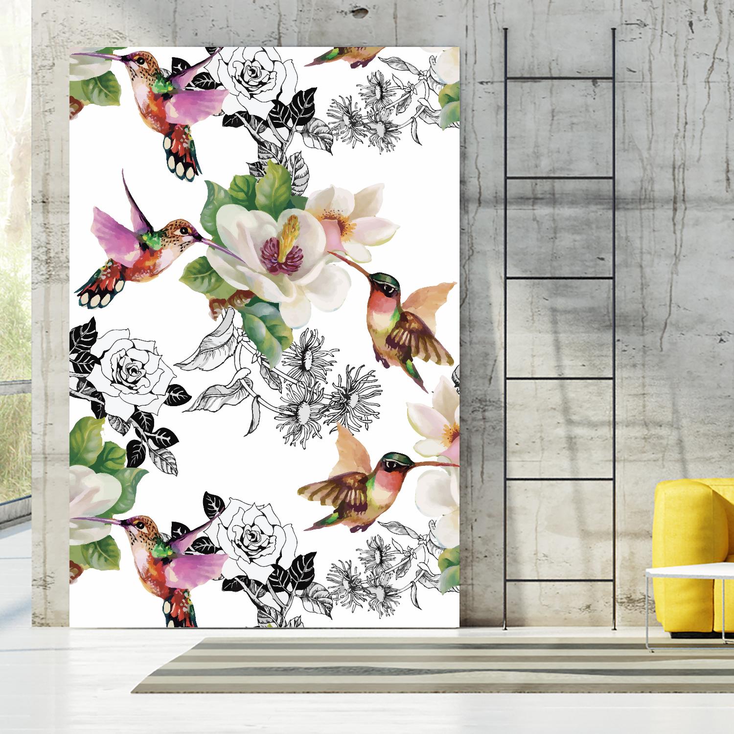 Colibris by Incado on GIANT ART - multicolor animals; floral/still life