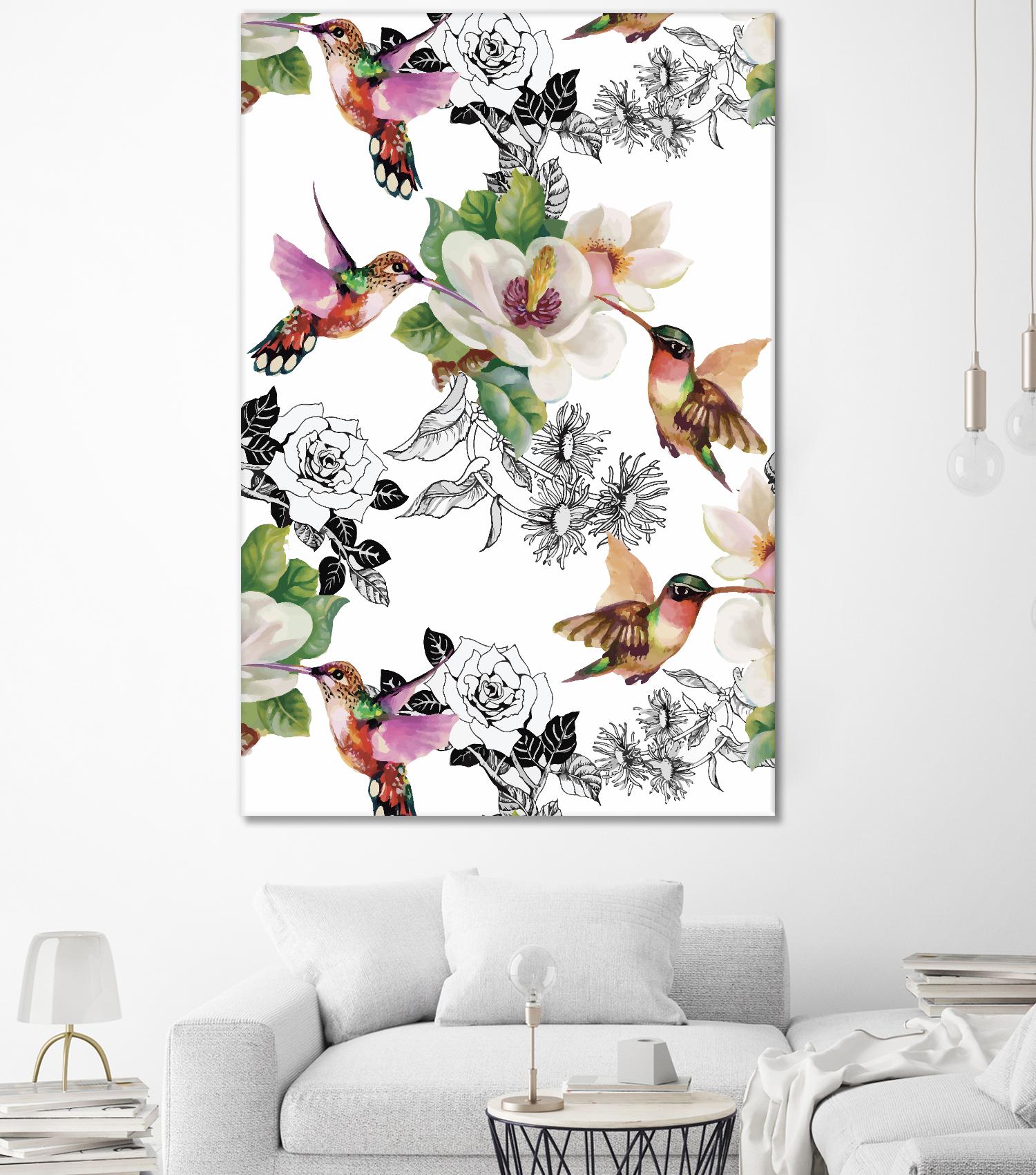 Colibris by Incado on GIANT ART - multicolor animals; floral/still life