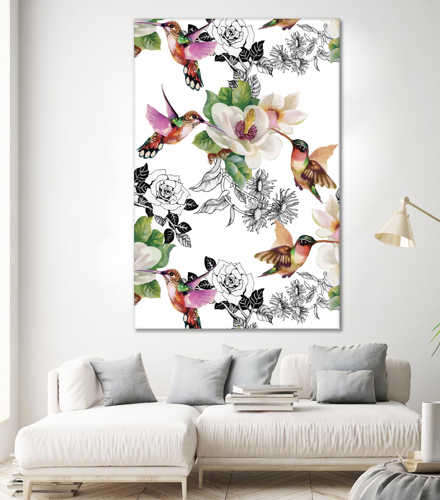 Colibris by Incado on GIANT ART - multicolor animals; floral/still life