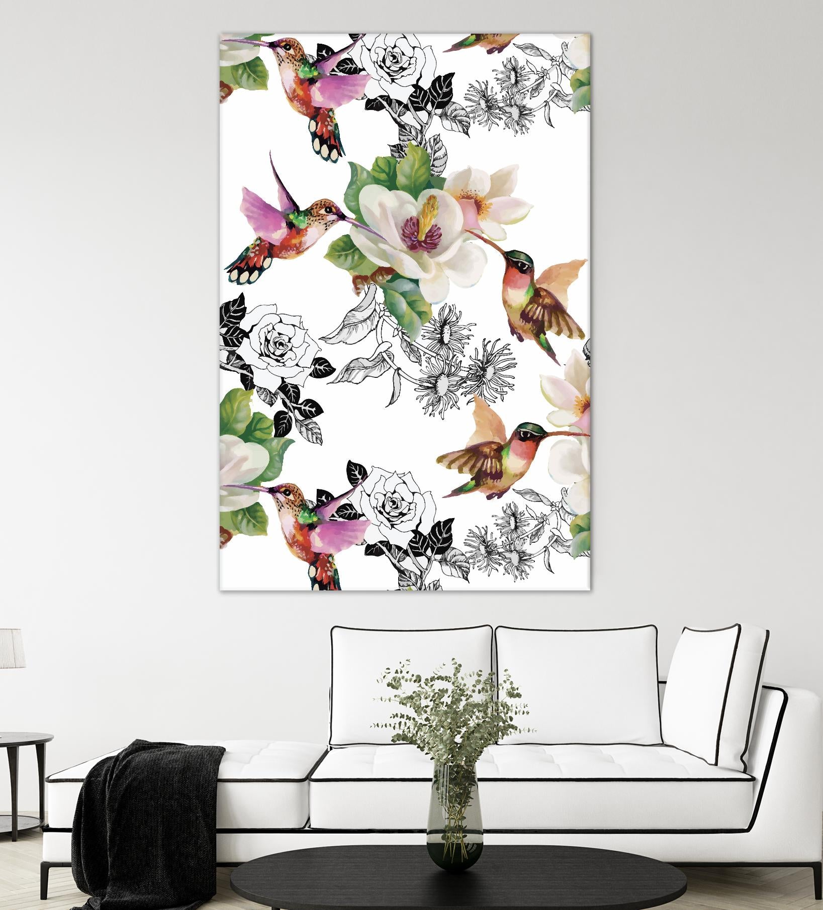 Colibris by Incado on GIANT ART - multicolor animals; floral/still life