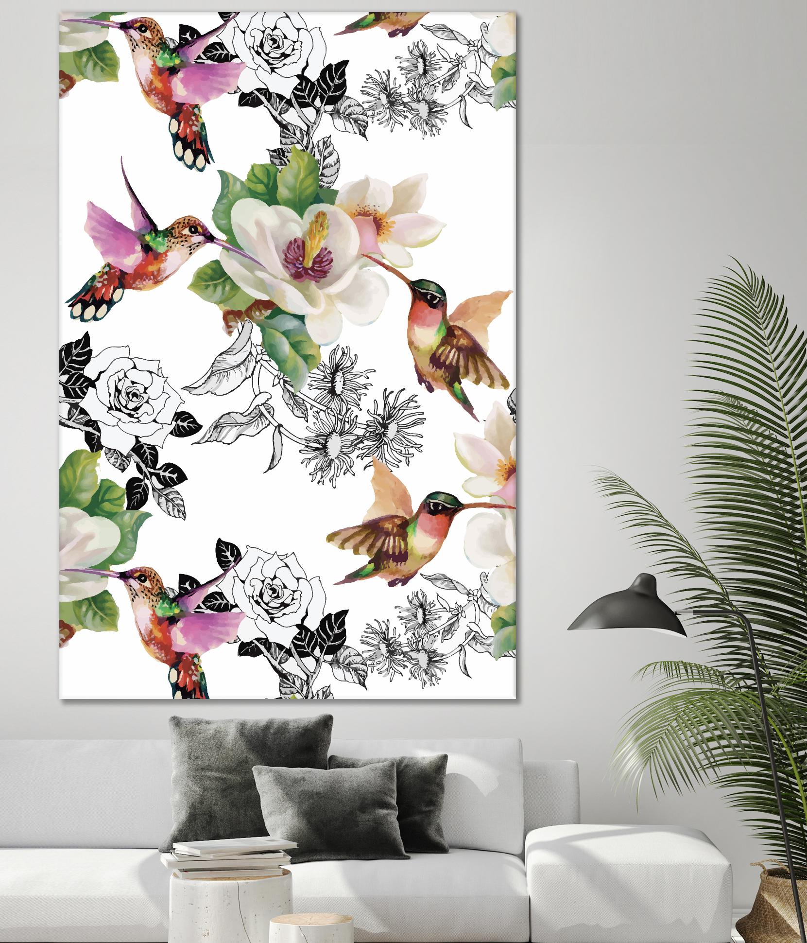 Colibris by Incado on GIANT ART - multicolor animals; floral/still life