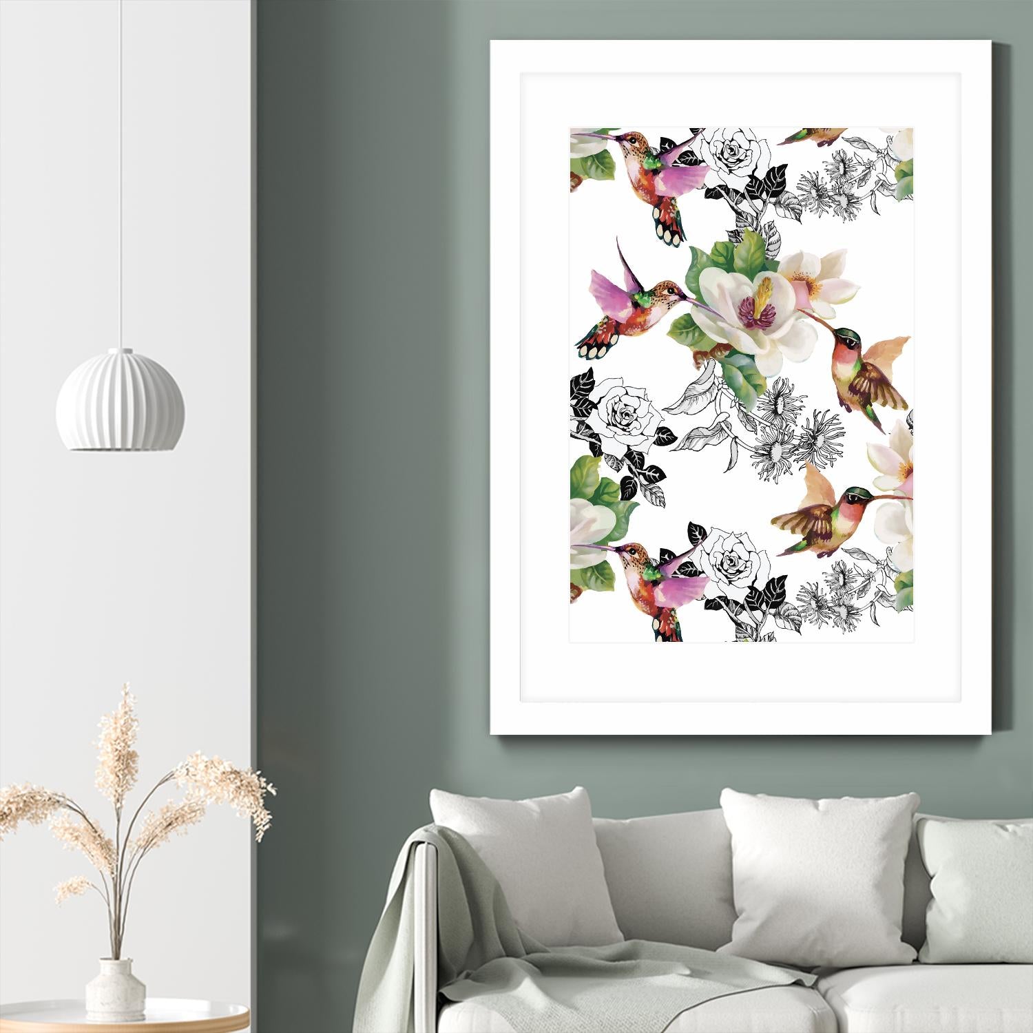 Colibris by Incado on GIANT ART - multicolor animals; floral/still life